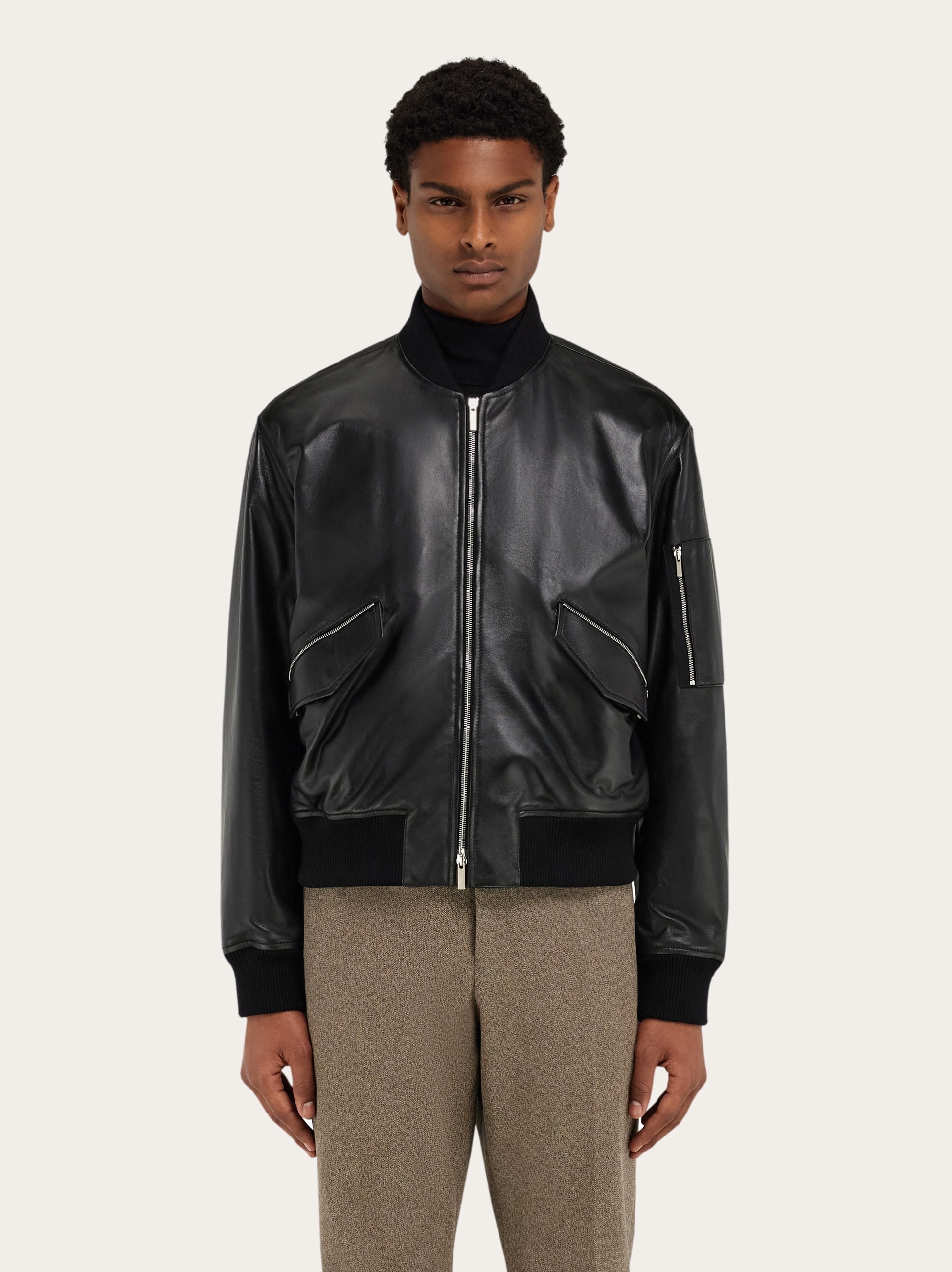 Bomber jacket in nappa leather - 2