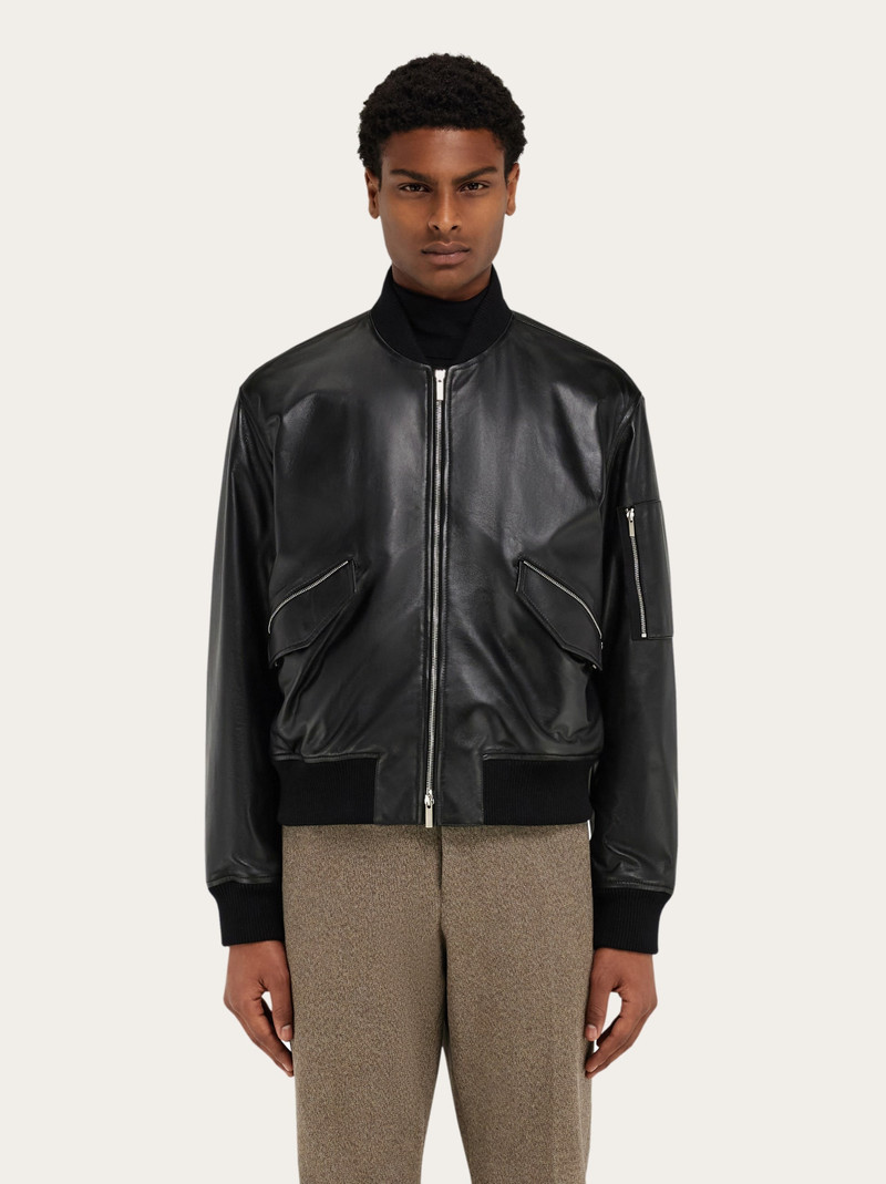 FERRAGAMO Bomber jacket in nappa leather outlook
