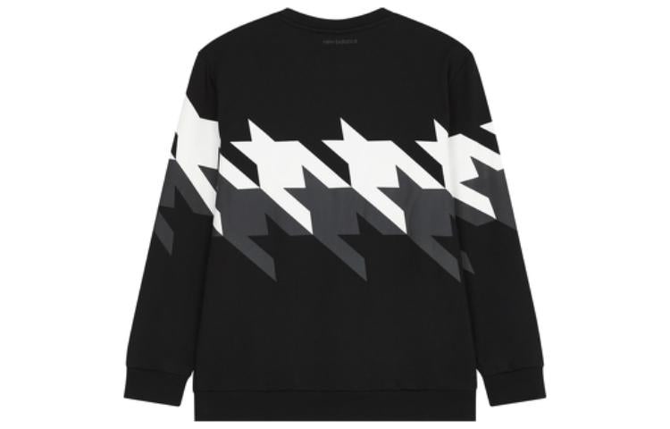 New Balance Sweatshirt 'Black White Grey' 5CC37253-BK - 3