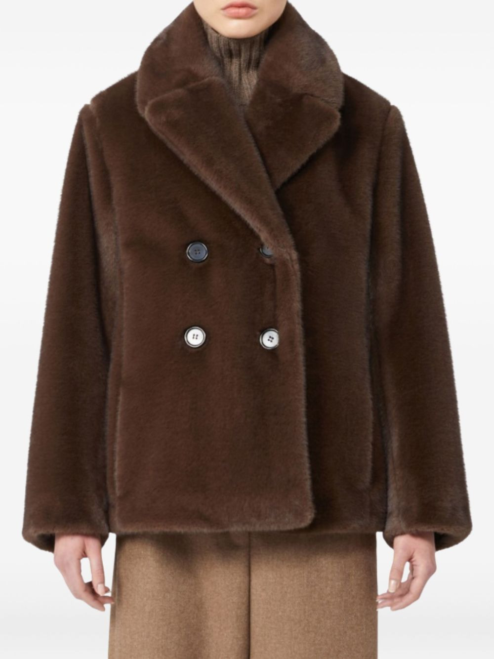 double-breasted collar jacket - 3