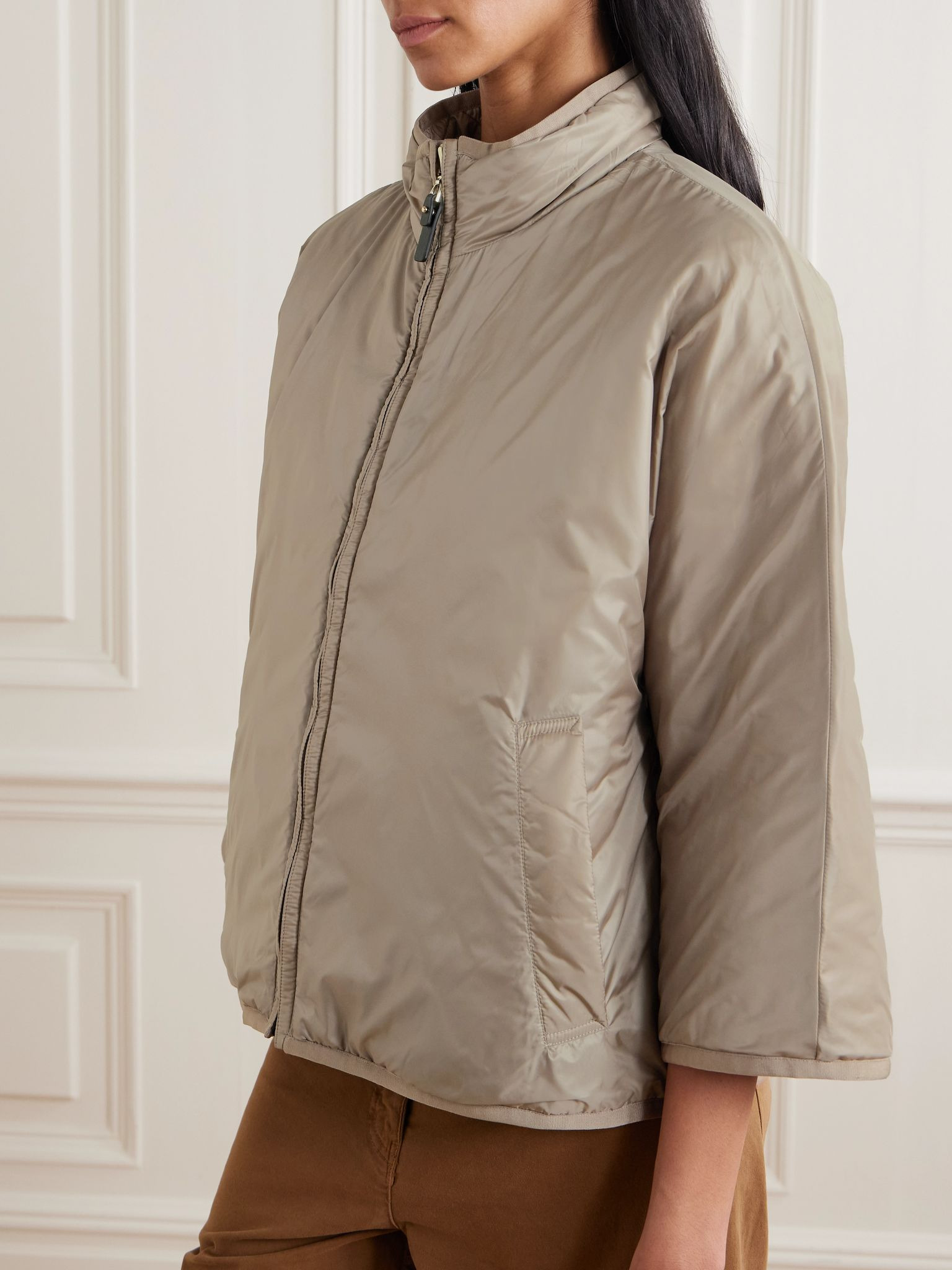 The Cube Delfina quilted shell jacket Light brown - 6