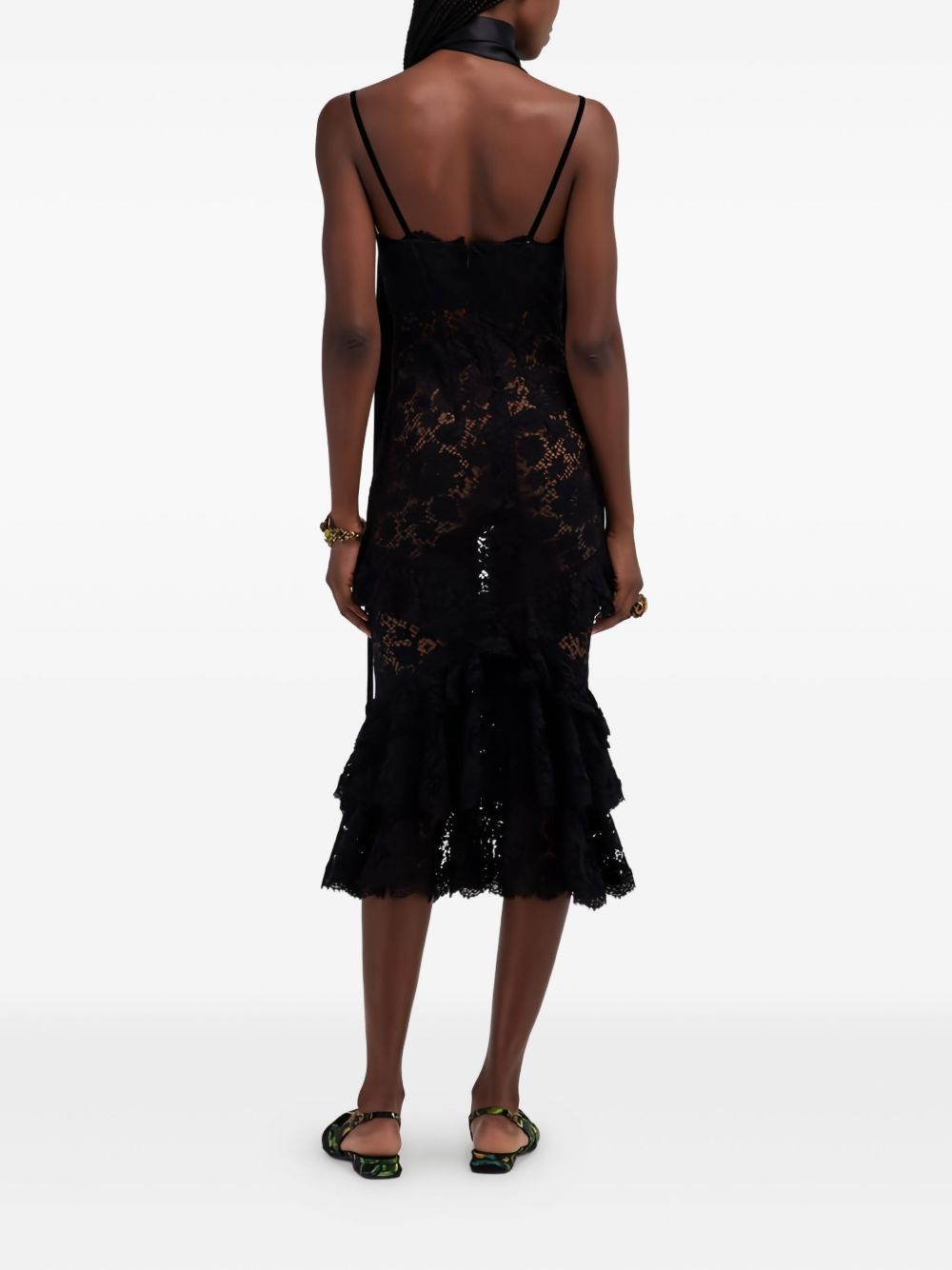 lace ruffled dress - 4
