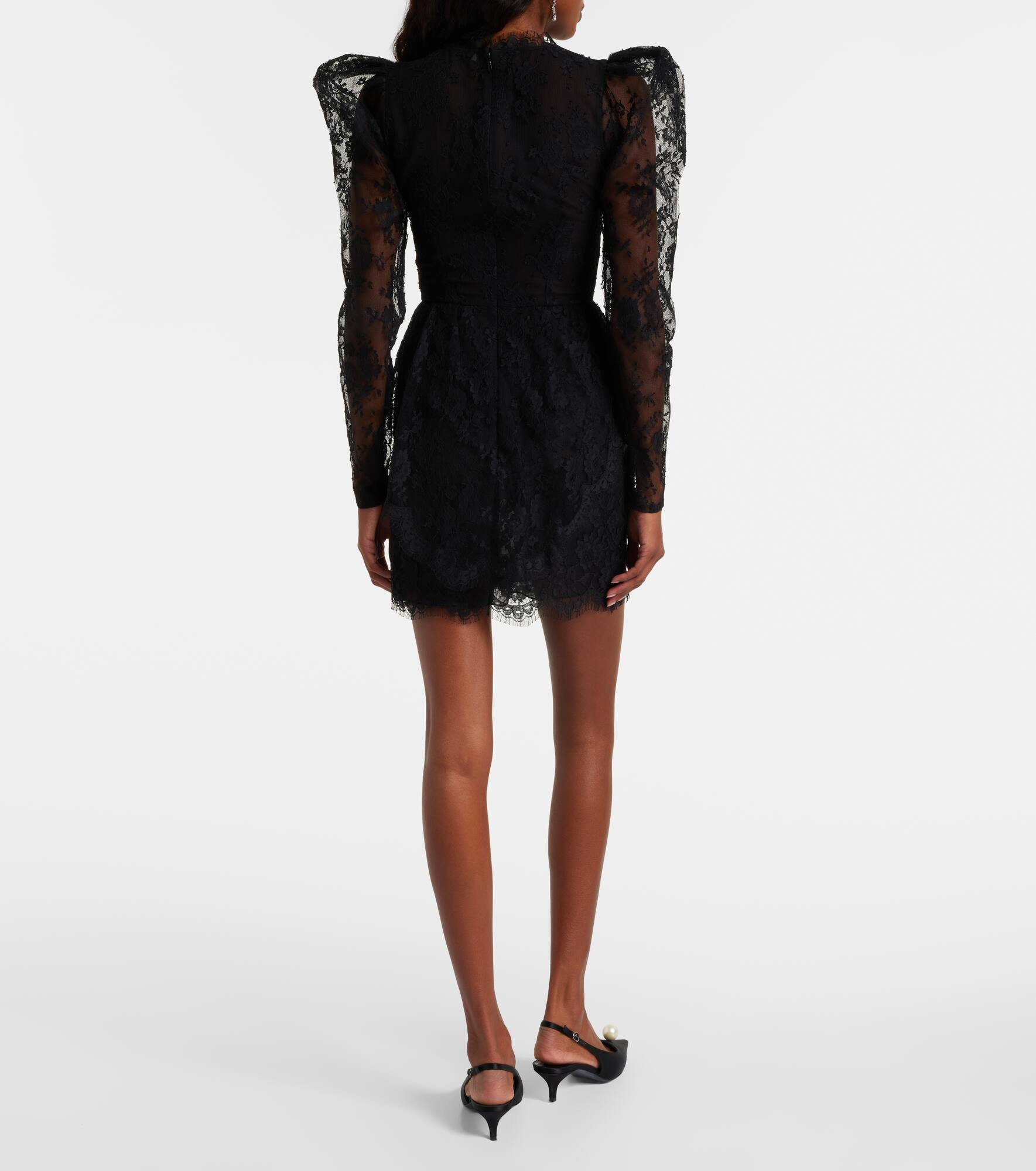 Bow-detail lace minidress - 3