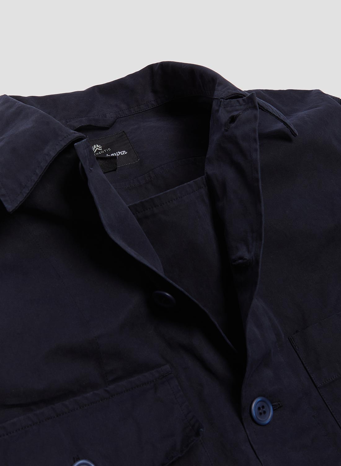 Military Shirt Jacket in Navy - 5