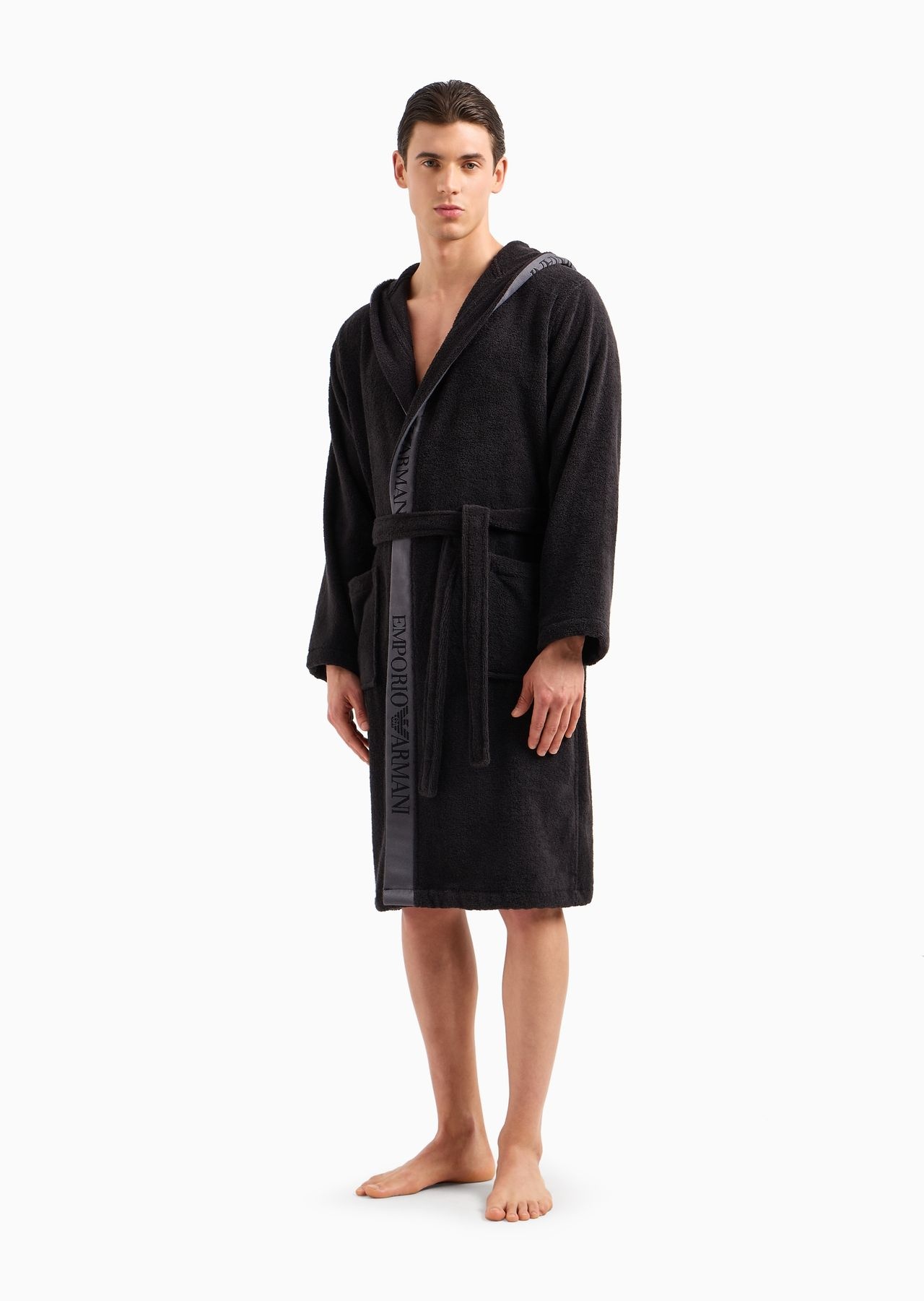 Terrycloth bathrobe with Logotape band - 2