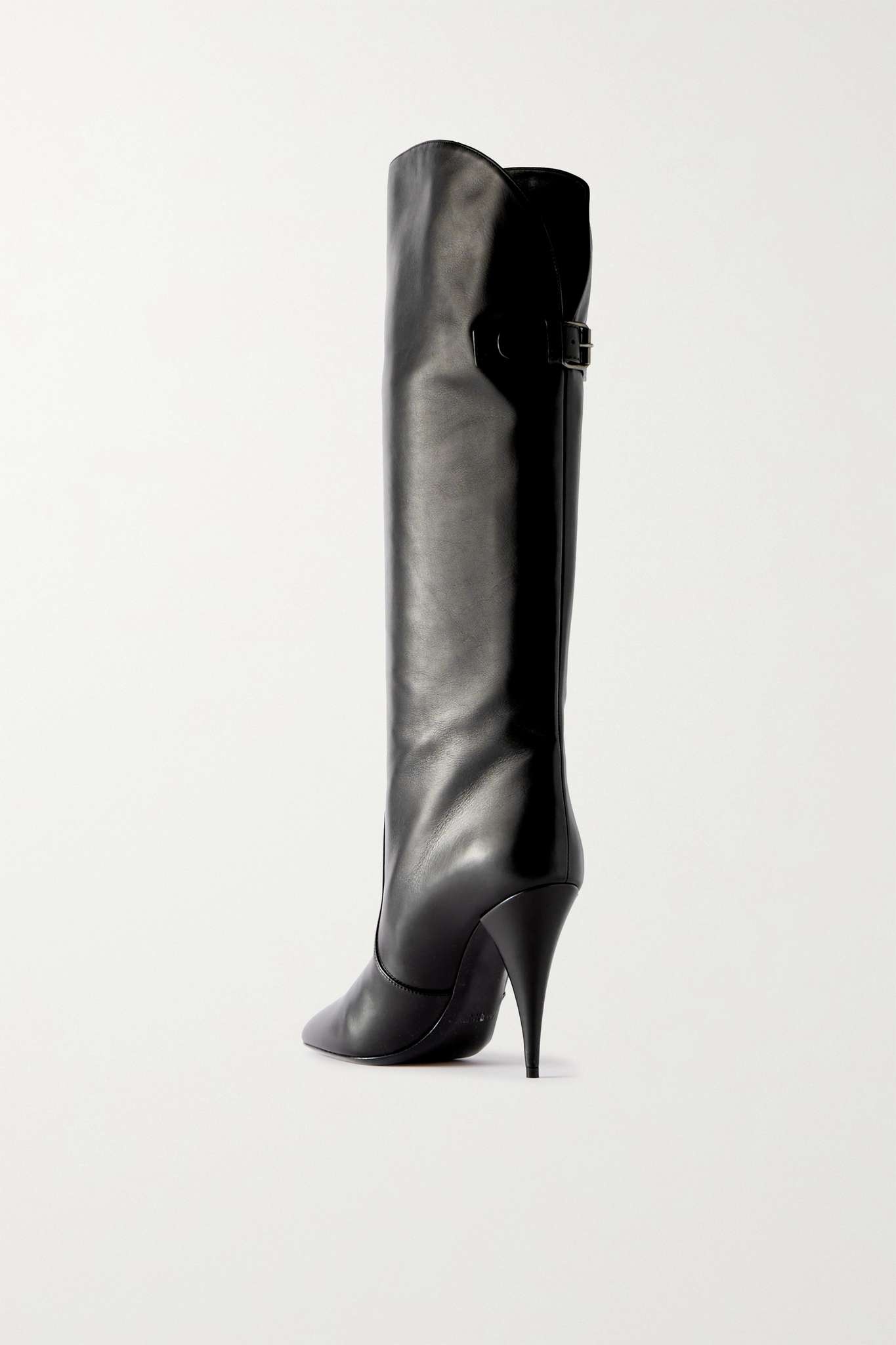 Harper buckled leather knee boots - 3