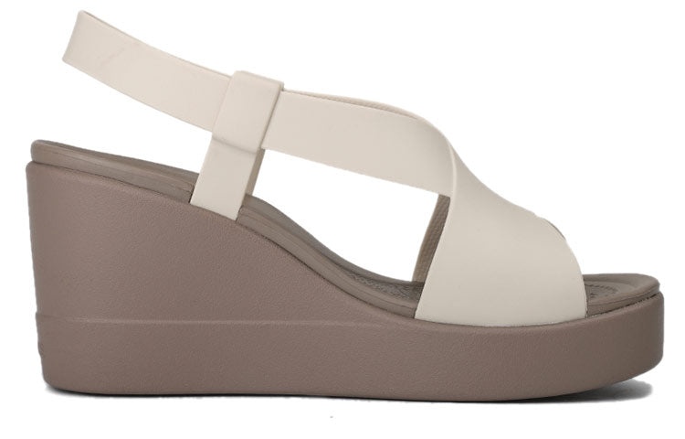(WMNS) Crocs Brooklyn Lightweight Cement Gray Sandals 'Gray' 206222-16T - 3