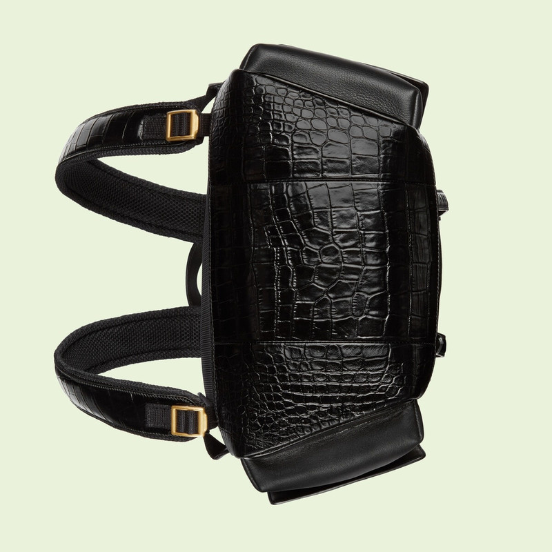 Crocodile trim backpack with Double G 8