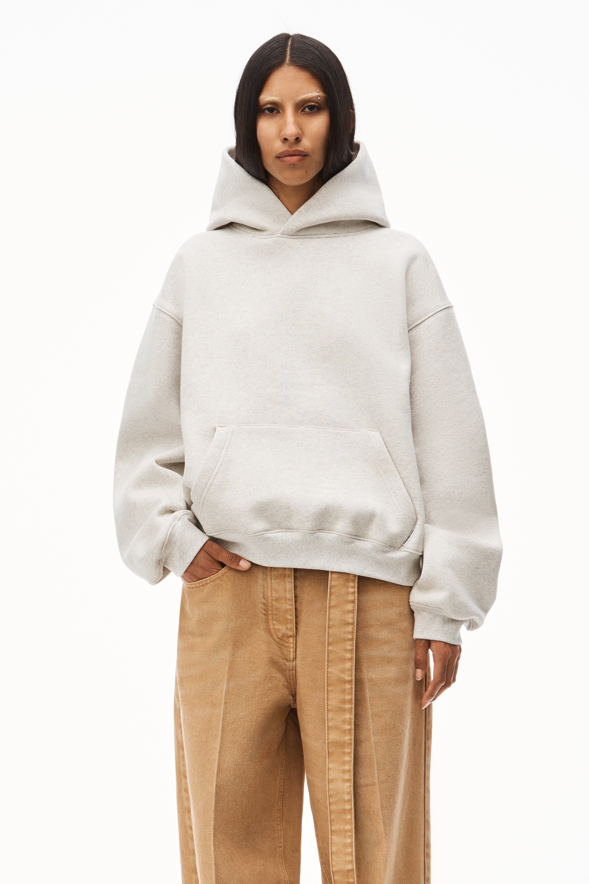 HOODIE IN DENSE FLEECE - 2