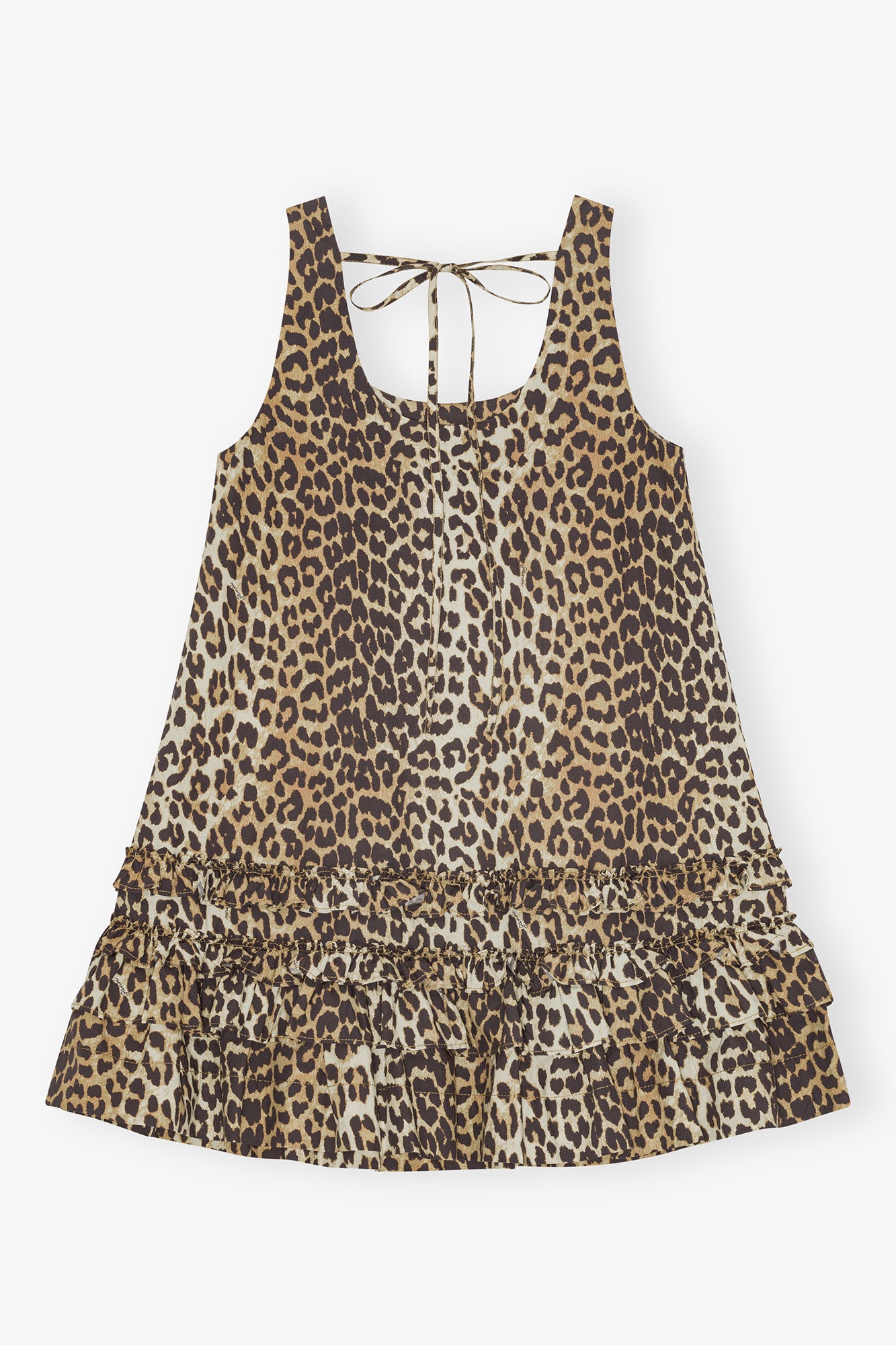 LEOPARD COTTON POPLIN MINI DRESS - 6