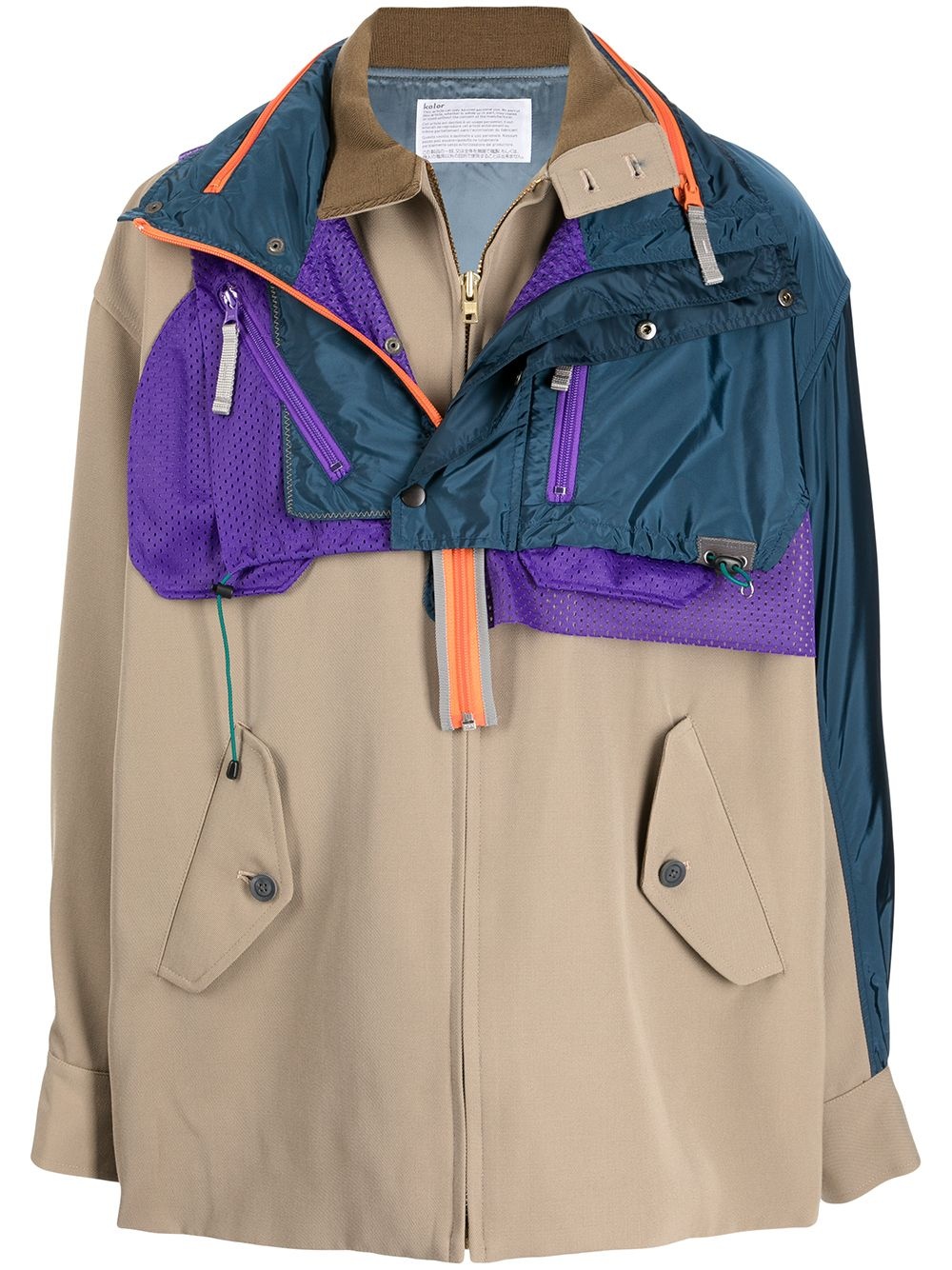 utility-pocket shirt jacket - 1