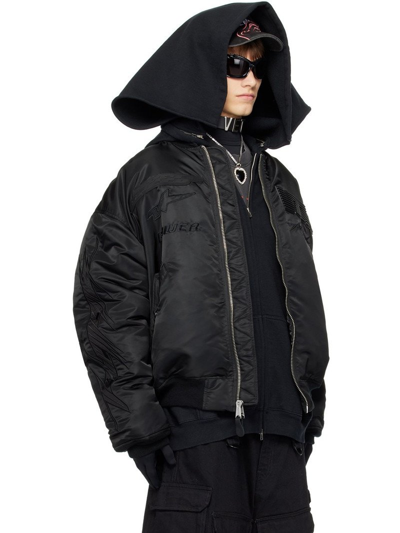 Black Alpha Industries Edition Blackout Bomber Jacket 2