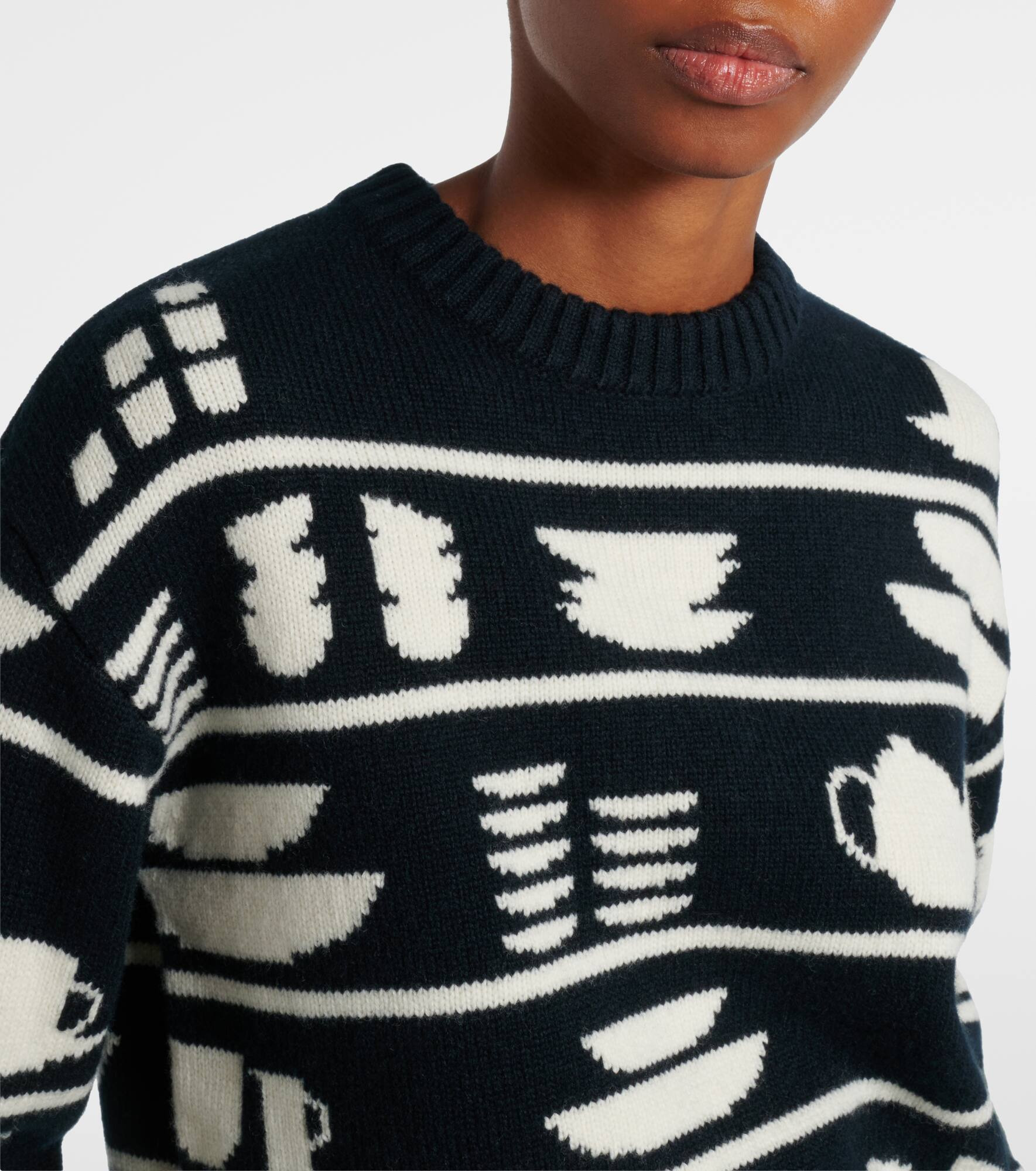 Jacquard wool sweater - 4