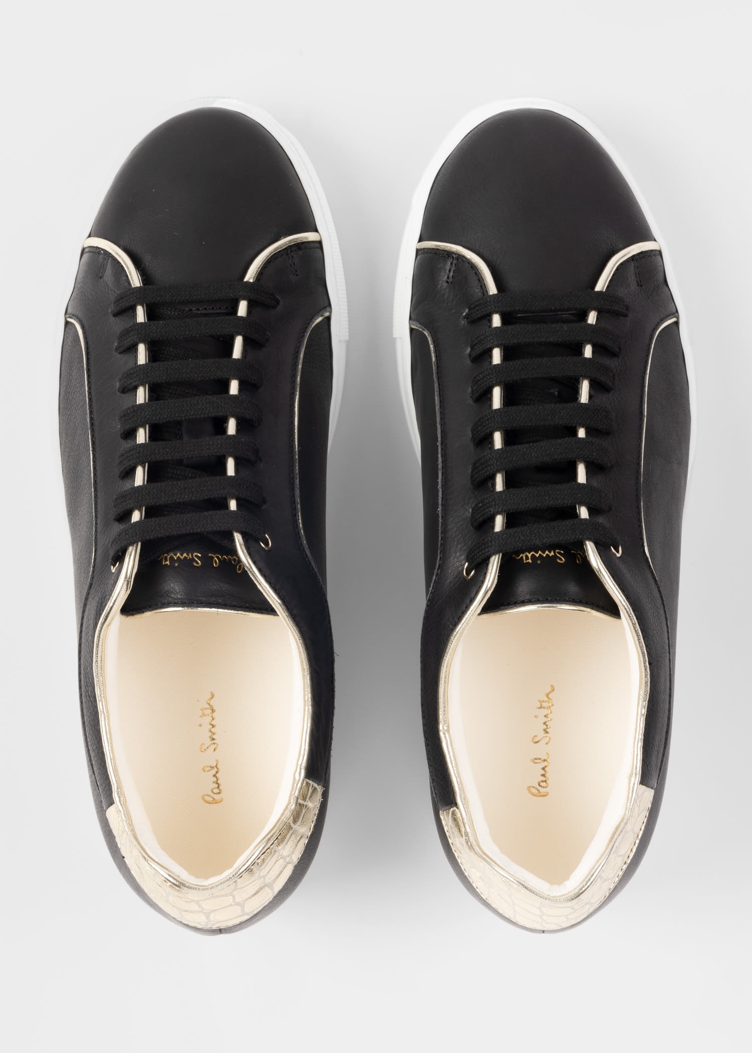 'Basso' Trainers with Gold Trim - 5