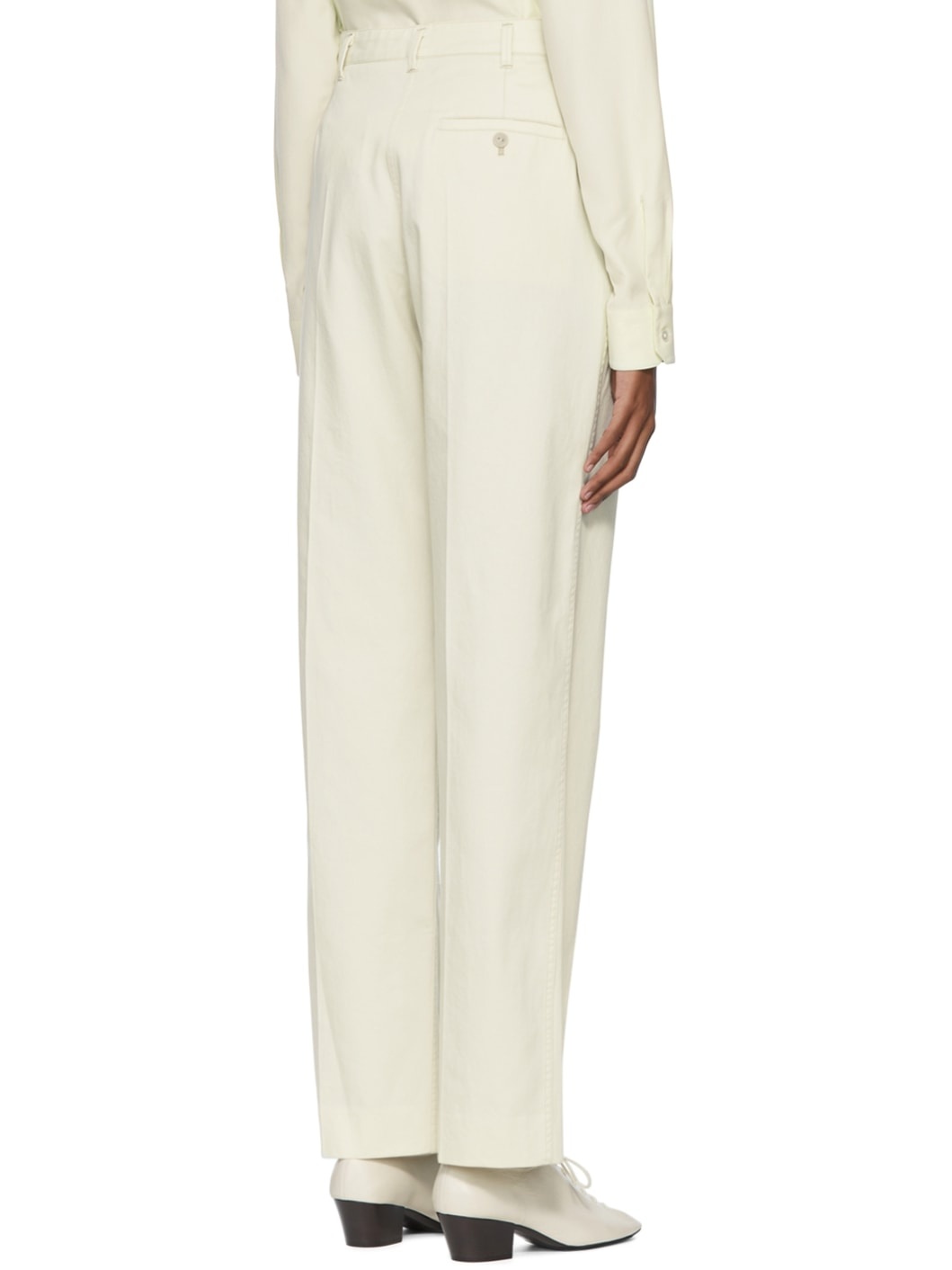 Off-White Cotton Trousers - 3