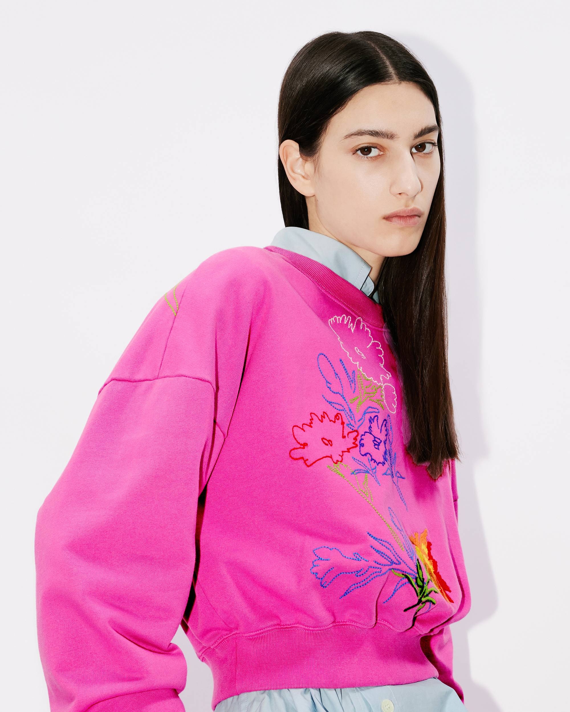 'KENZO Drawn Flowers' embroidered sweatshirt - 6