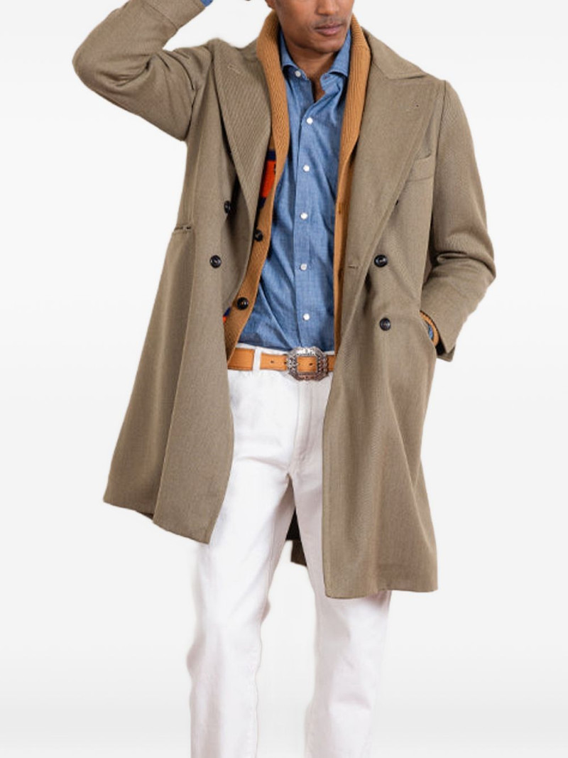 Serwilliam double-breasted flap-pocket coat 4
