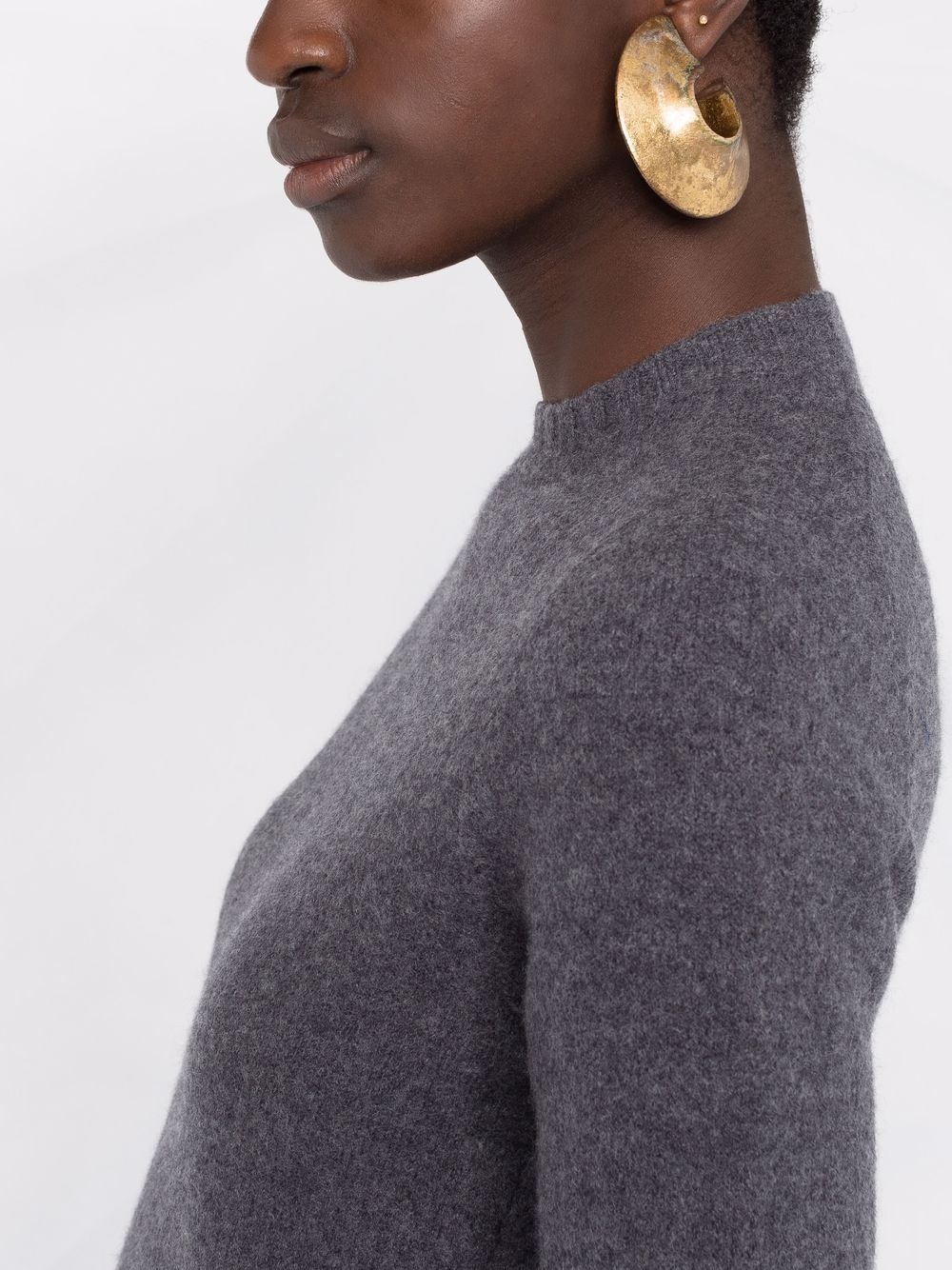knitted long-sleeve wool jumper - 5