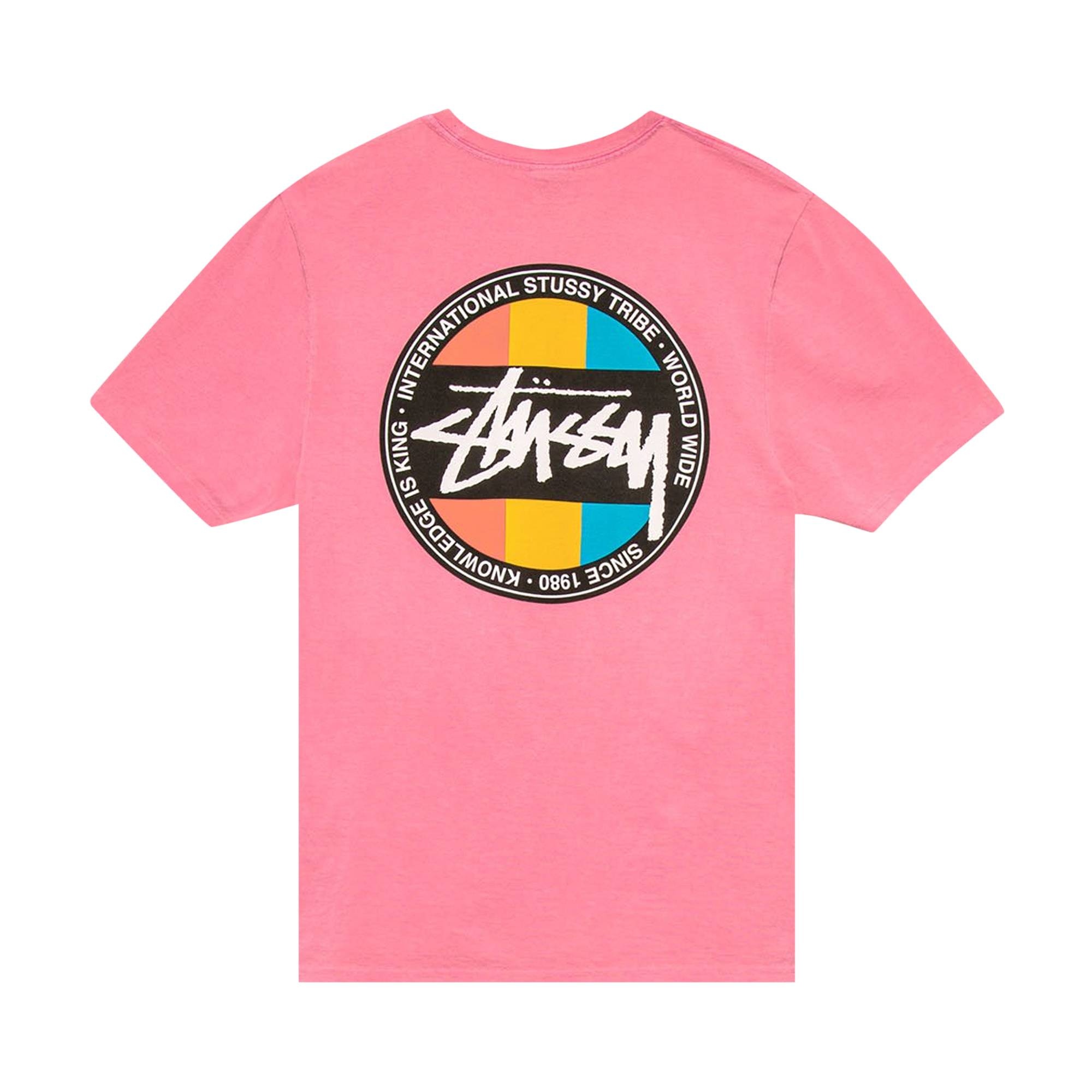 Stussy Classic Dot Pigment Dyed Tee 'Pink' - 2