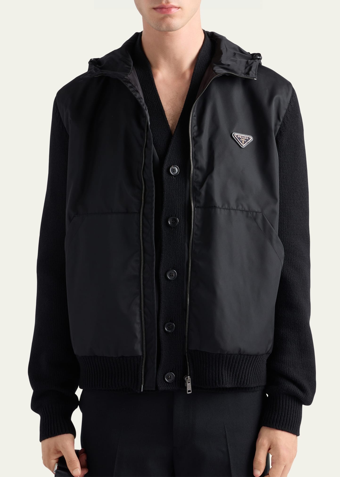 Men's Cashmere-Wool Hooded Sweater - 4