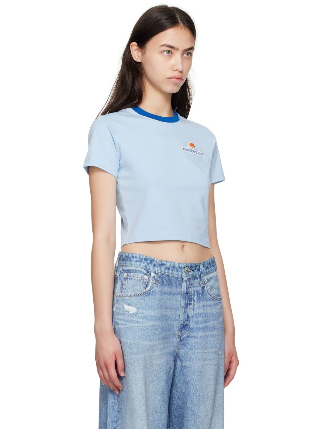 Blue Montage Cropped T-shirt - 2