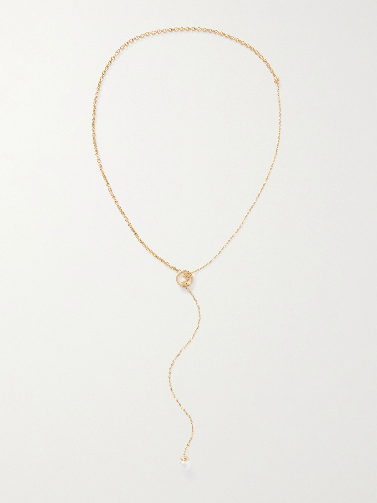 Blondie gold-tone faux pearl necklace Cream - 1