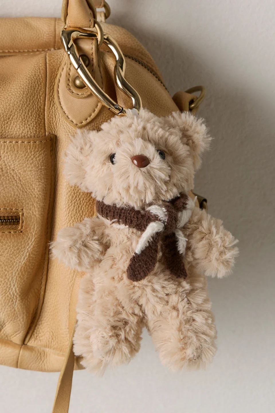 Fuzzy Bear Bag Charm - 1