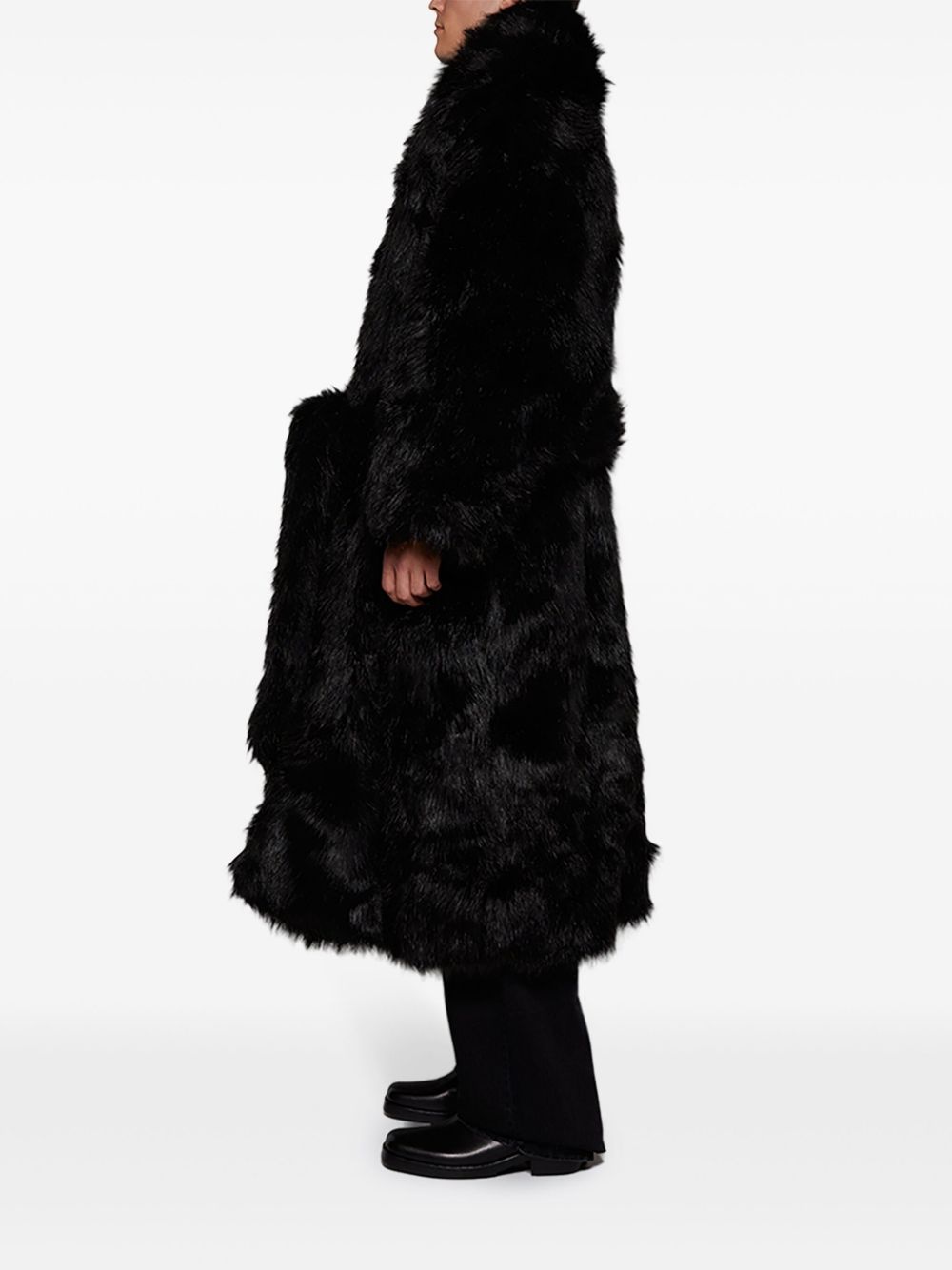 faux fur oversized coat - 3