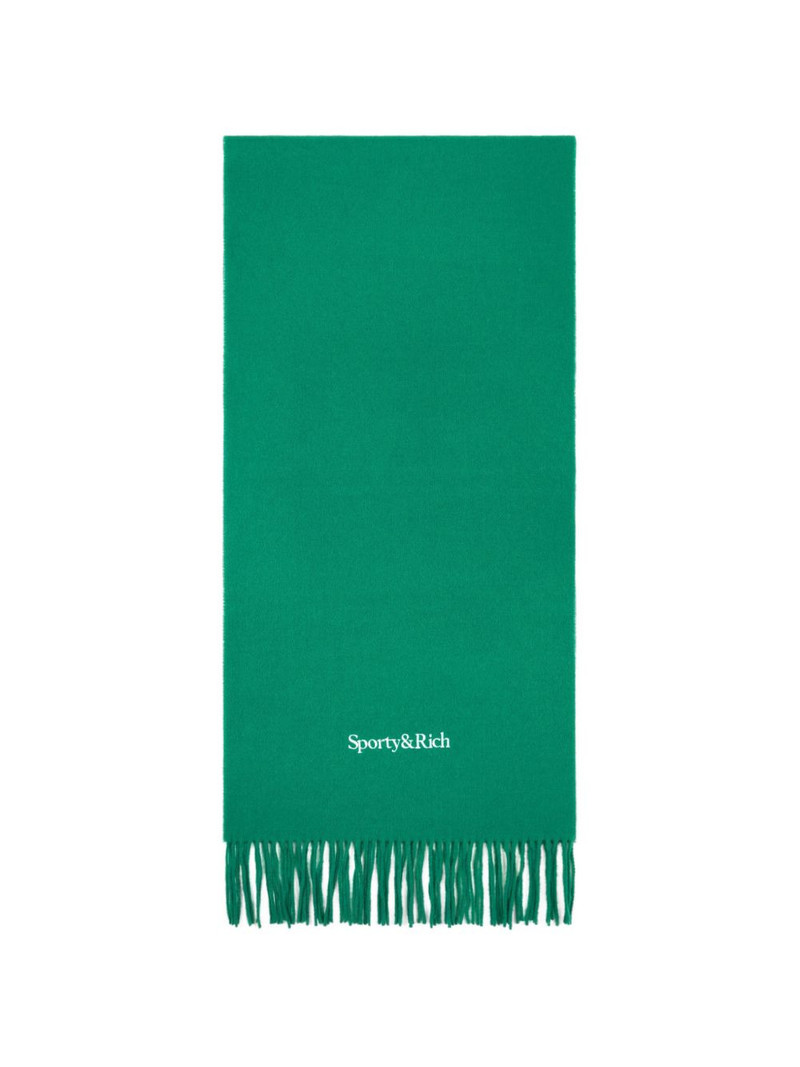 fringe logo-detail scarf 1