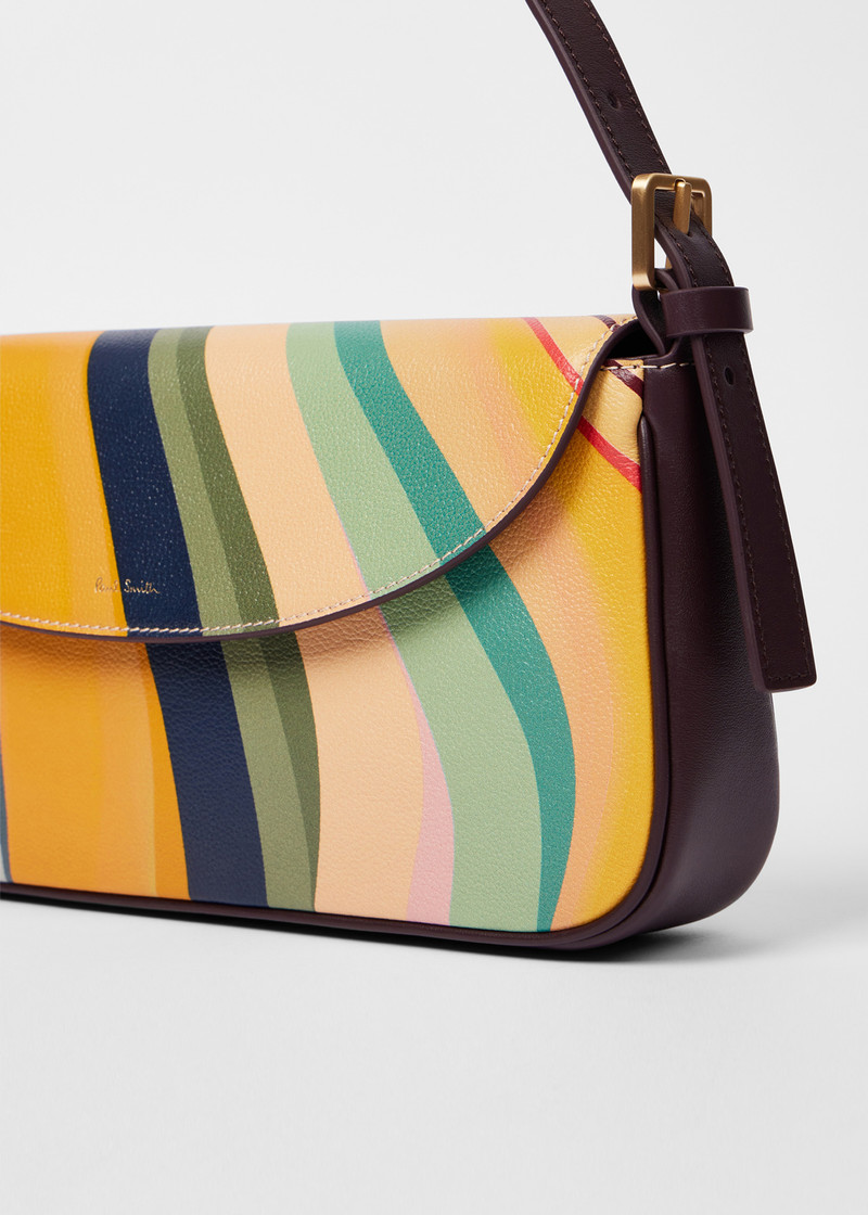 Women's Leather 'Swirl' Baguette Bag 3