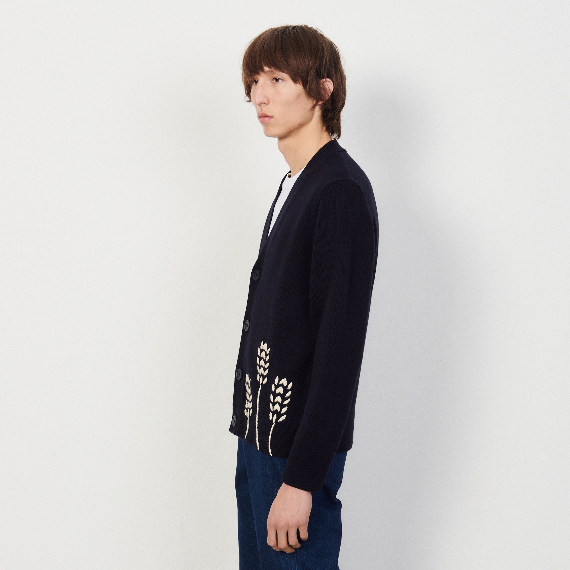 Wool cardigan with embroidery - 4