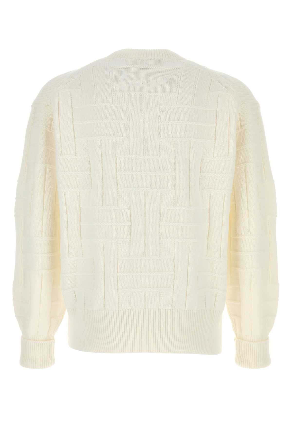 Kenzo Men White Cotton Sweater - 2