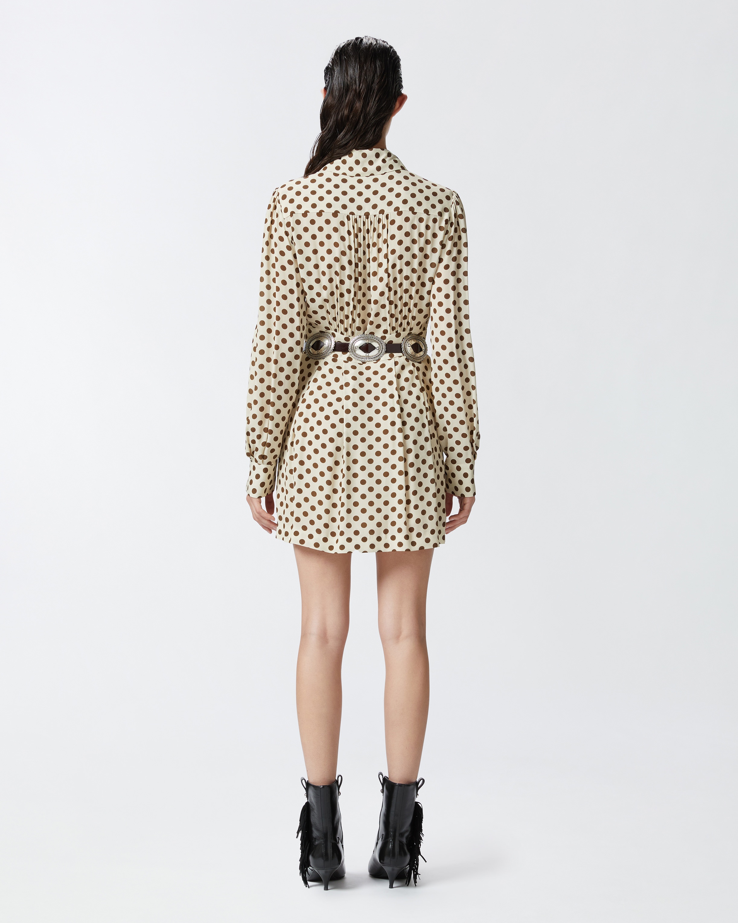 POLKA DOT SHIRT DRESS - 4