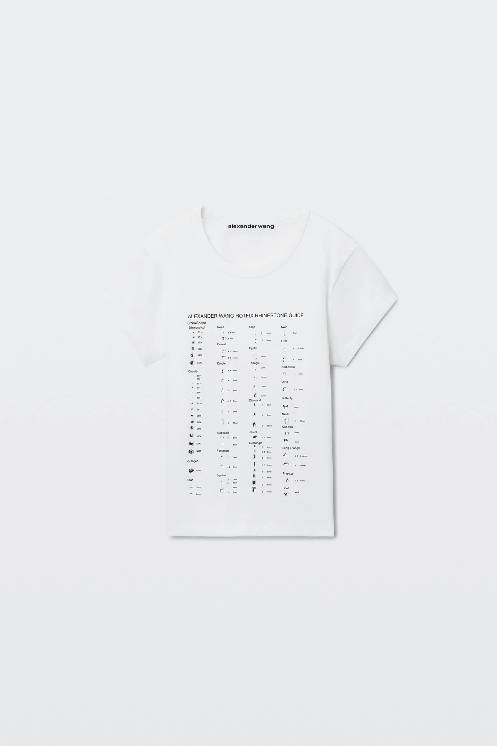 crystal hotfix graphic fitted tee - 1