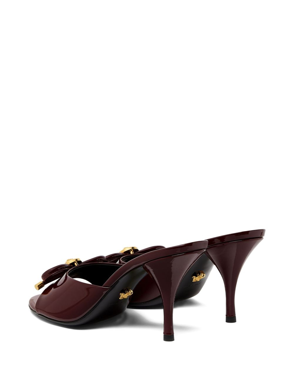 85mm bow-embellished leather sandals - 4