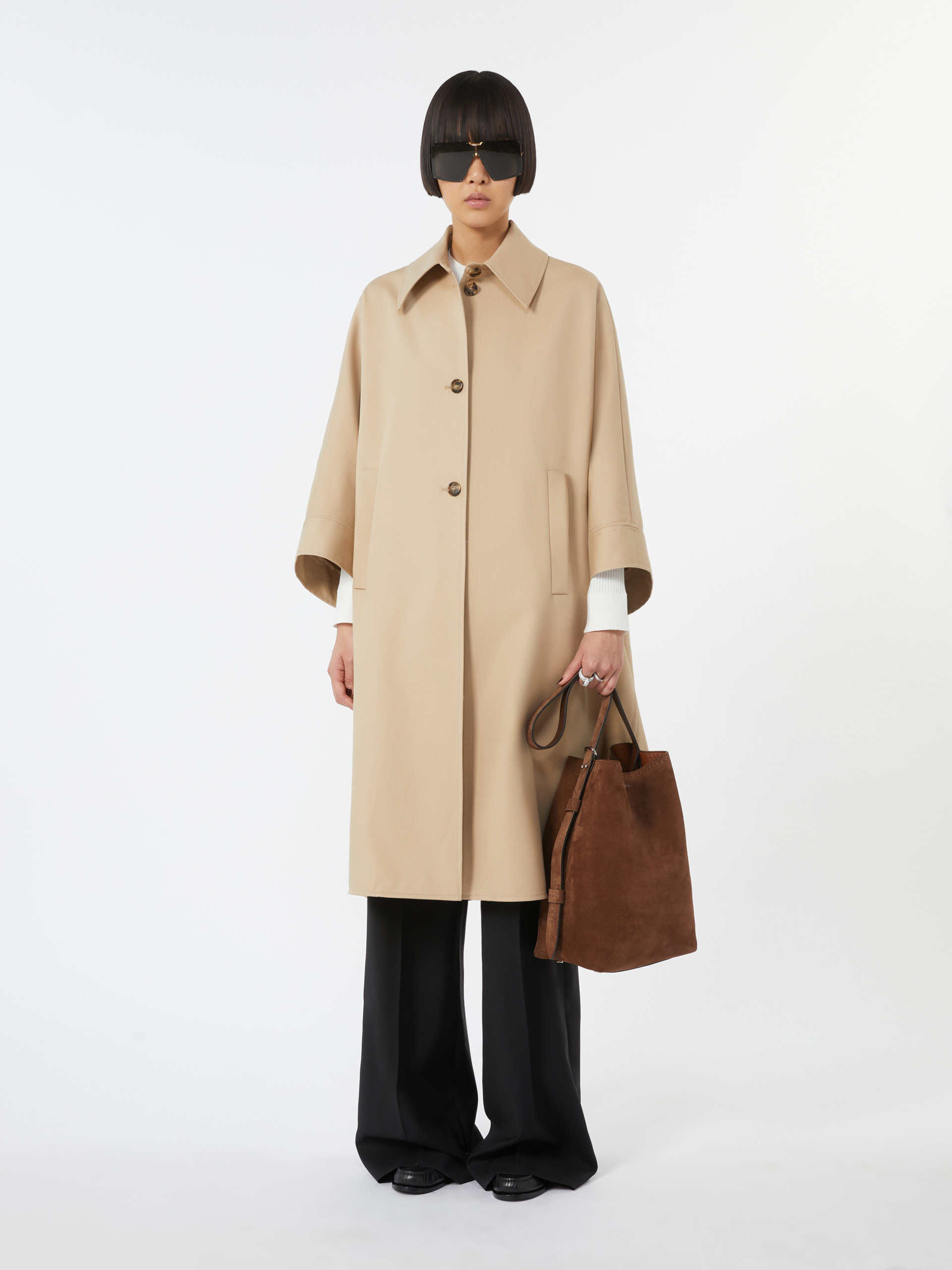 PEDALE Long water-repellent cotton cloak - 2