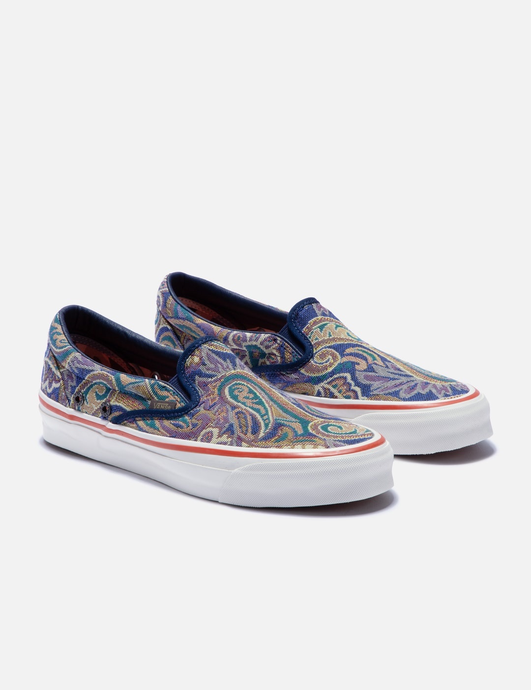 VANS VAULT X NIGEL CABOURN OG CLASSIC SLIP-ON LX NIGEL CABOURN PAISLEY VINTAGE BLUE - 4