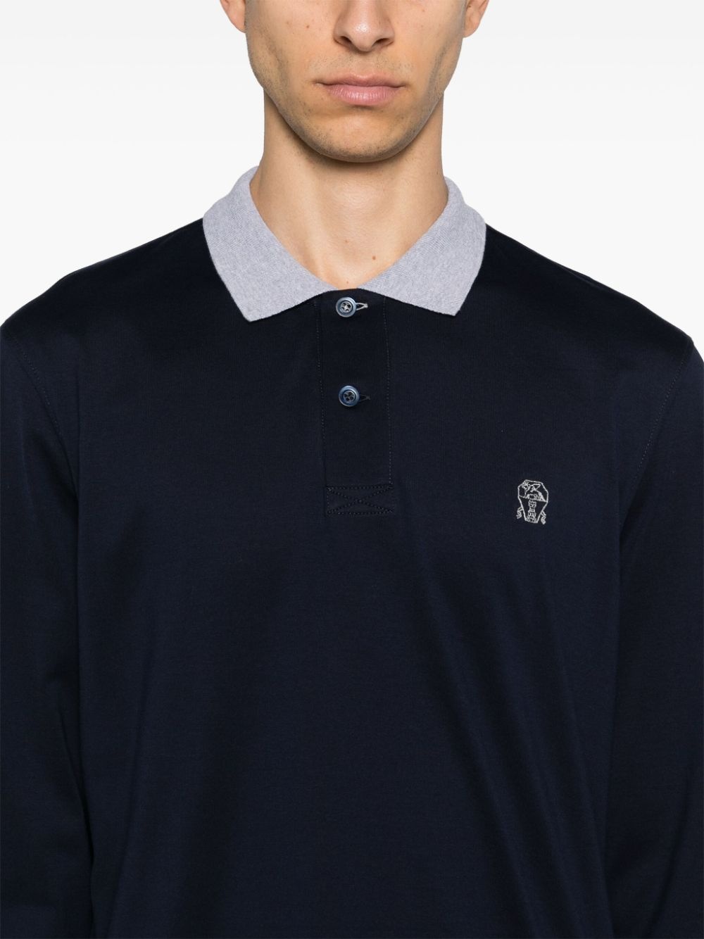 logo-embroidered polo shirt - 5