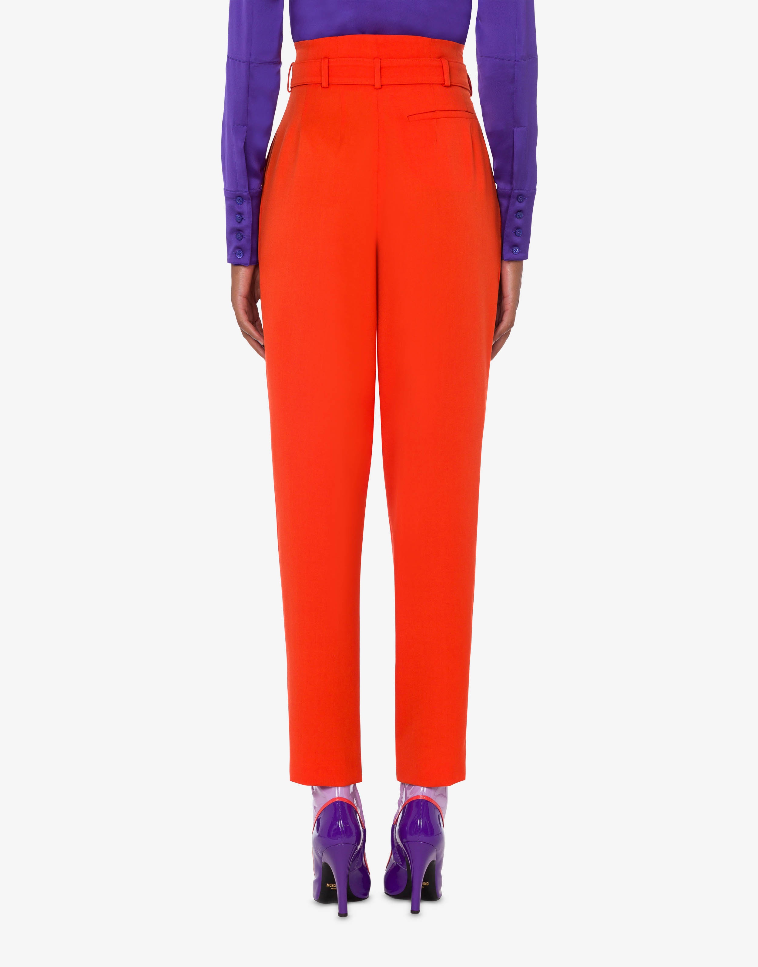 WOOL GRAIN DE POUDRE TROUSERS - 3