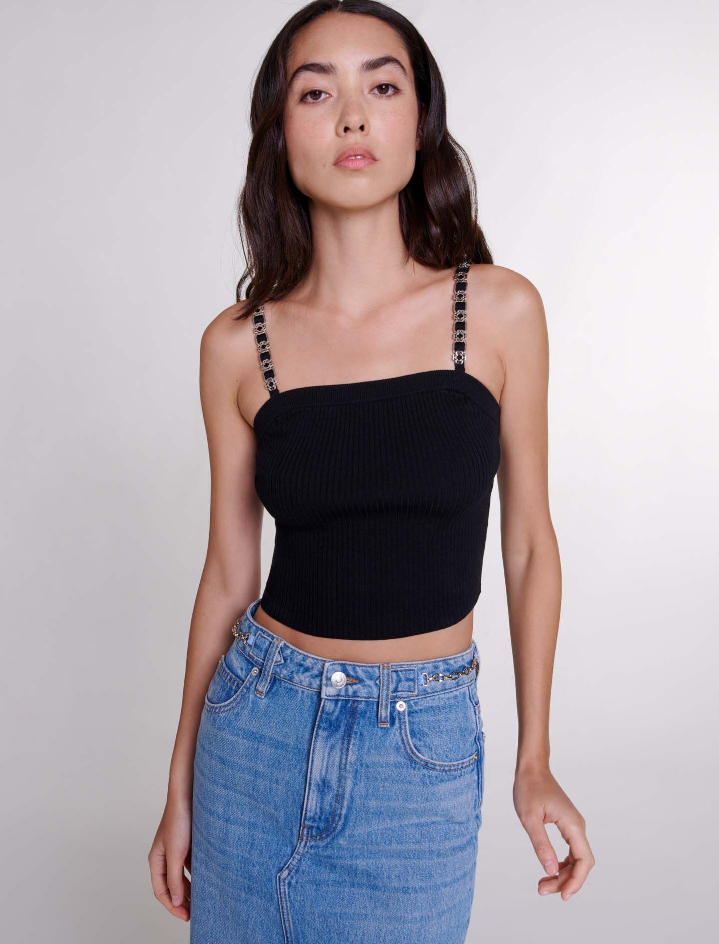 Crop top with removable straps - 5