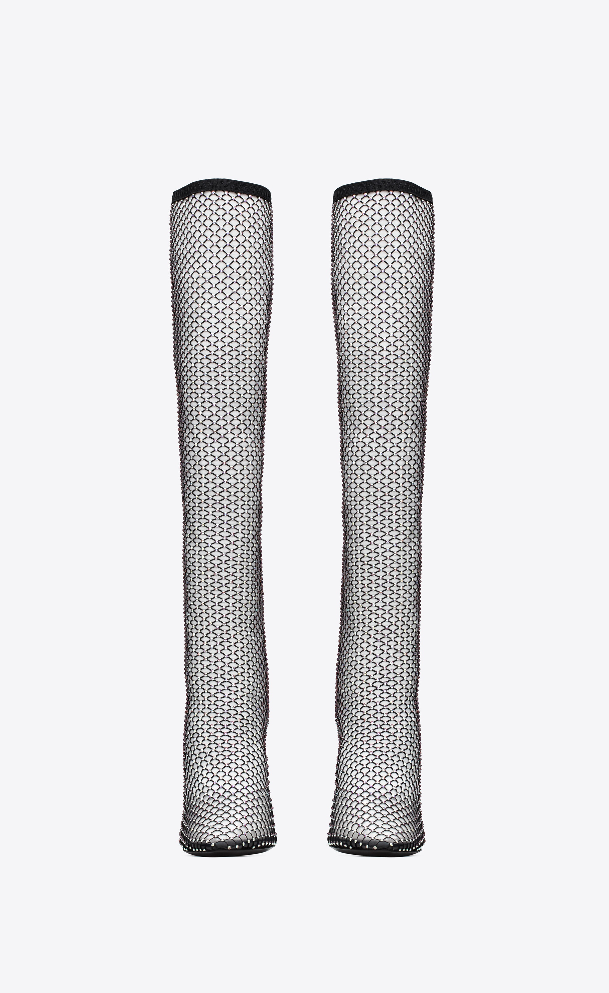 SAINT LAURENT 68 boots in mesh with rhinestones | ysl