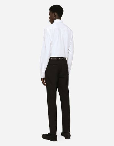 Dolce & Gabbana Cotton Martini-fit shirt with branded tag outlook