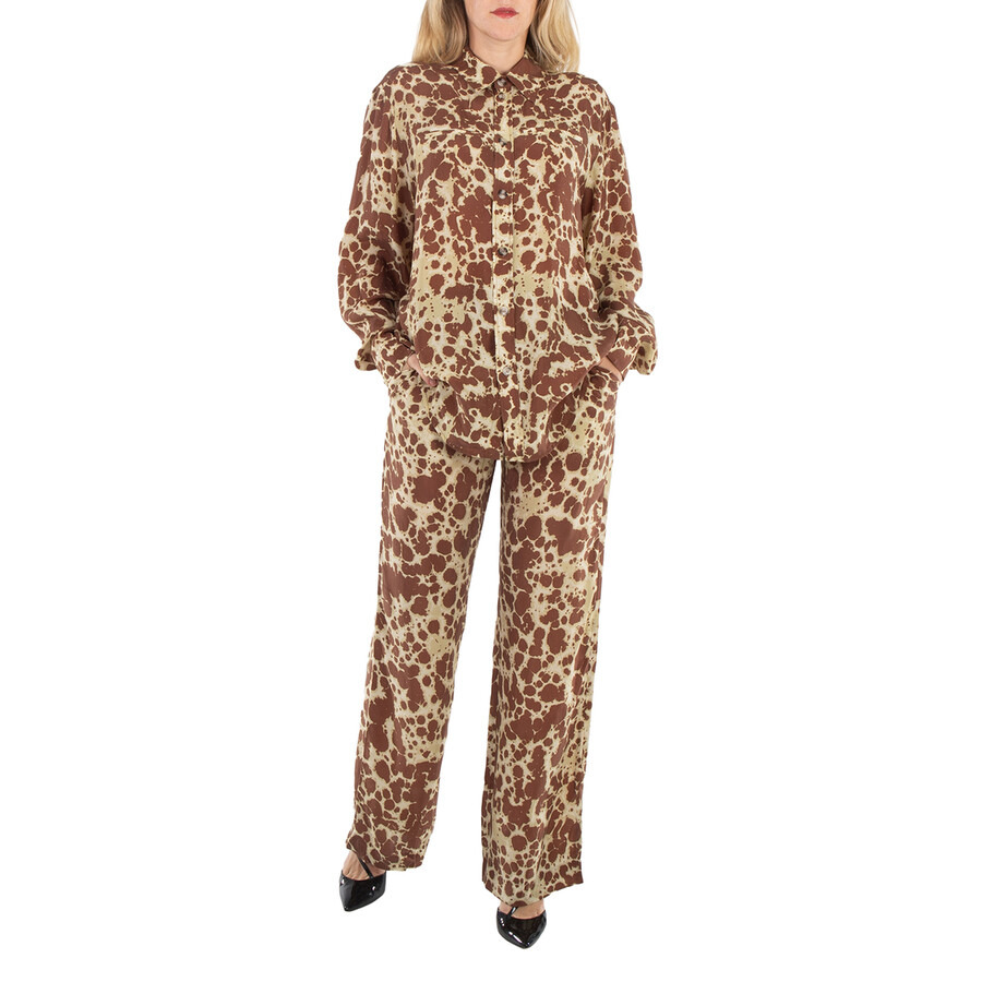 Nanushka Tie Dye Sabrin Long-Sleeve Cupro Shirt - 6