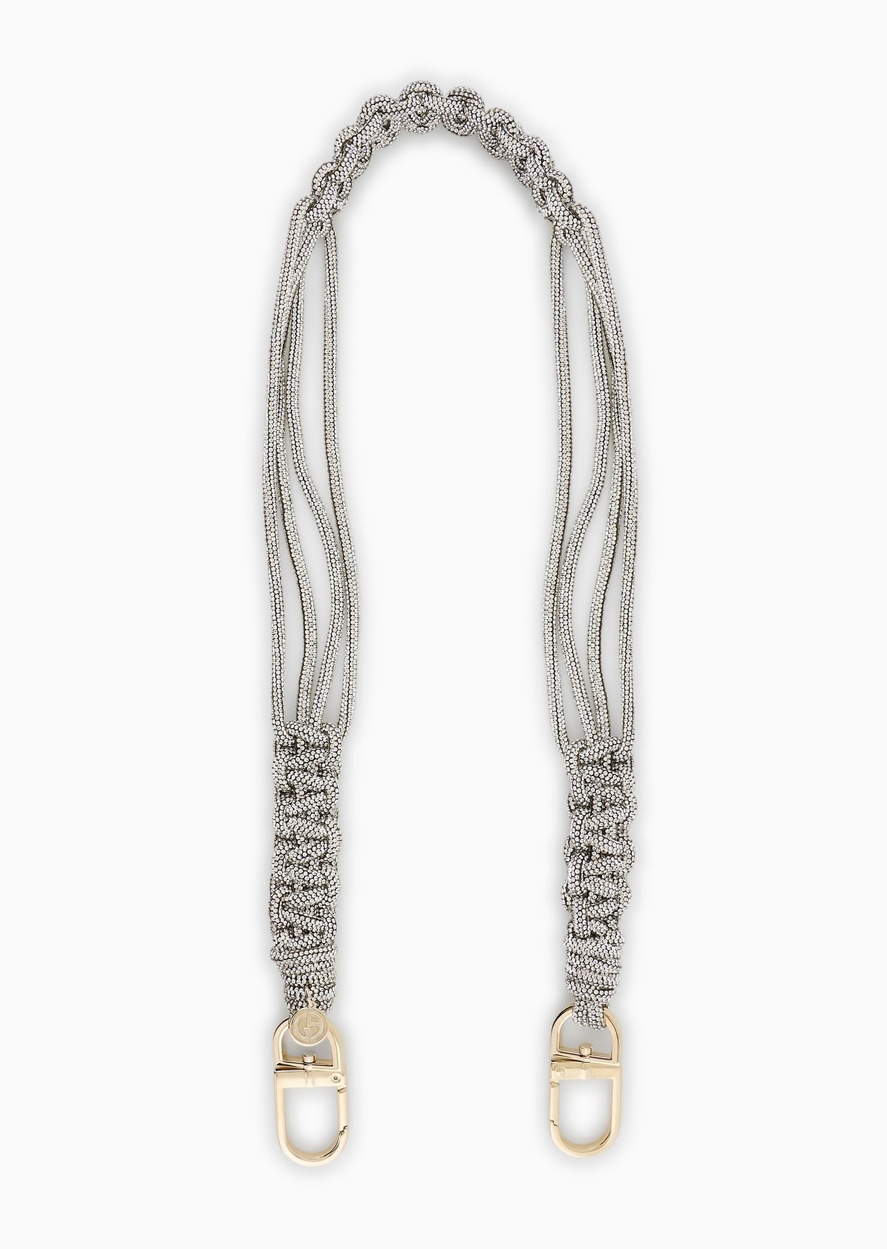 Short rhinestone strap with a woven motif 1