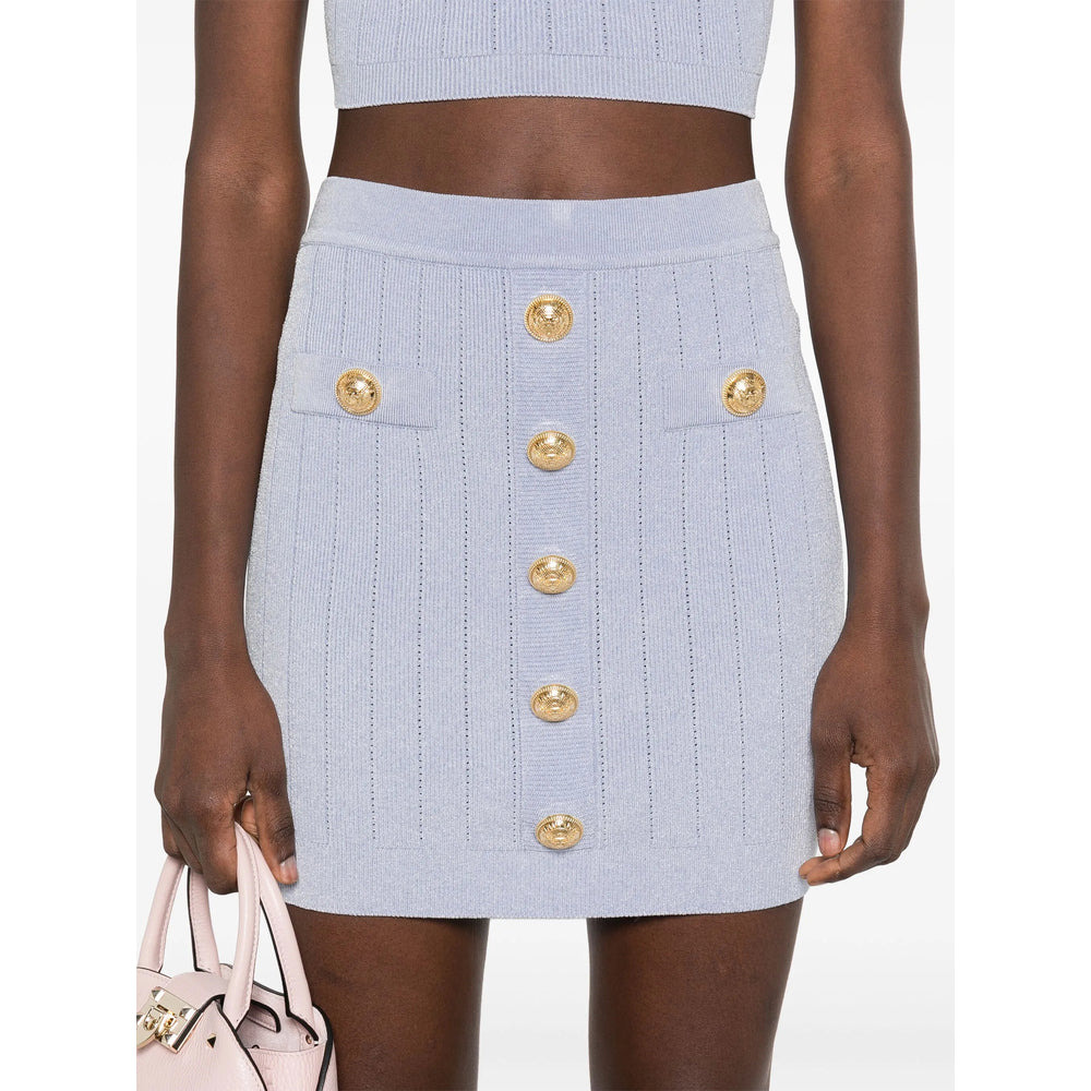 Balmain Blue Skirts - Fitted Skirts Women - 5