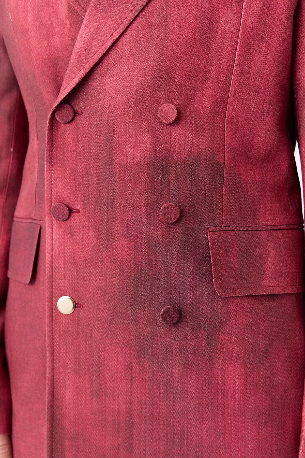 Nico Blazer in Bordeaux Virgin Wool - 7