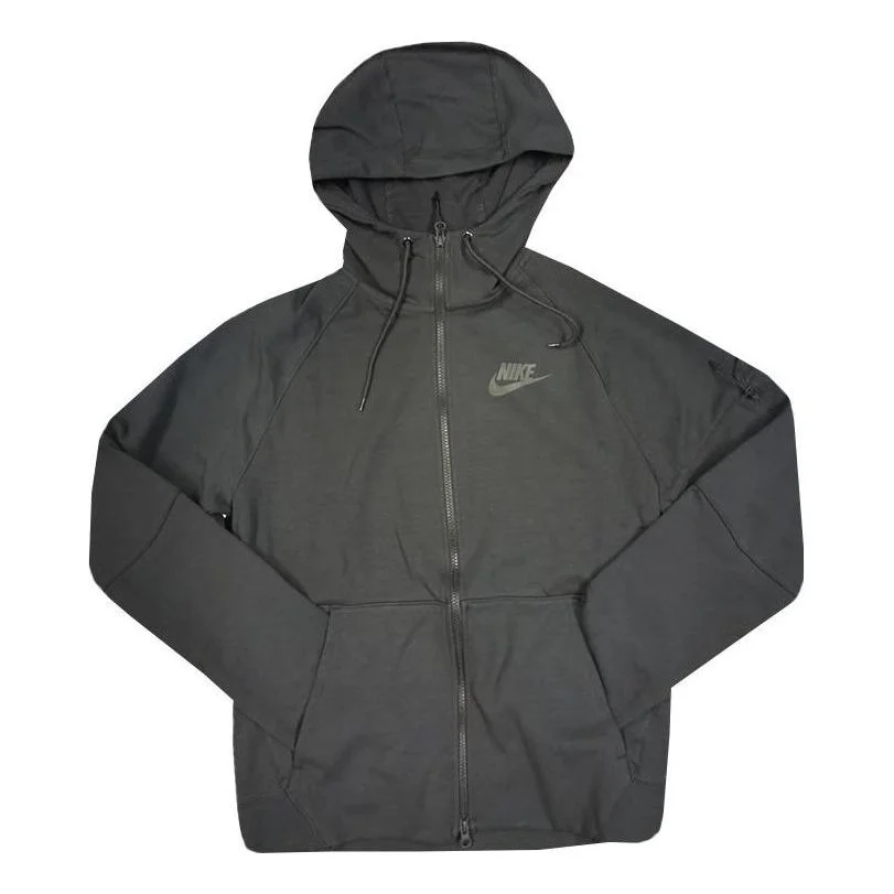 Nike logo hooded zipped jacket 'Black' DR8911-010 - 1