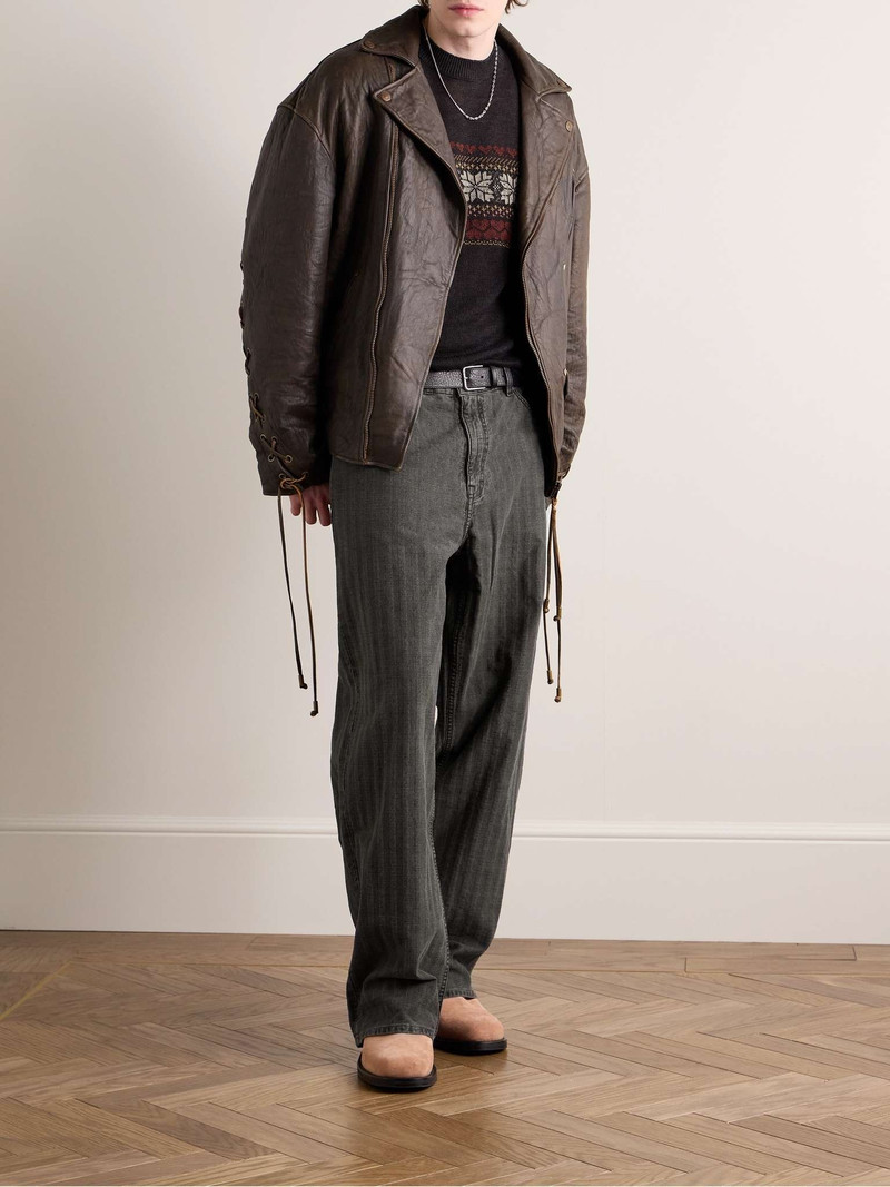 Our Legacy Vast Straight-Leg Striped Jeans outlook