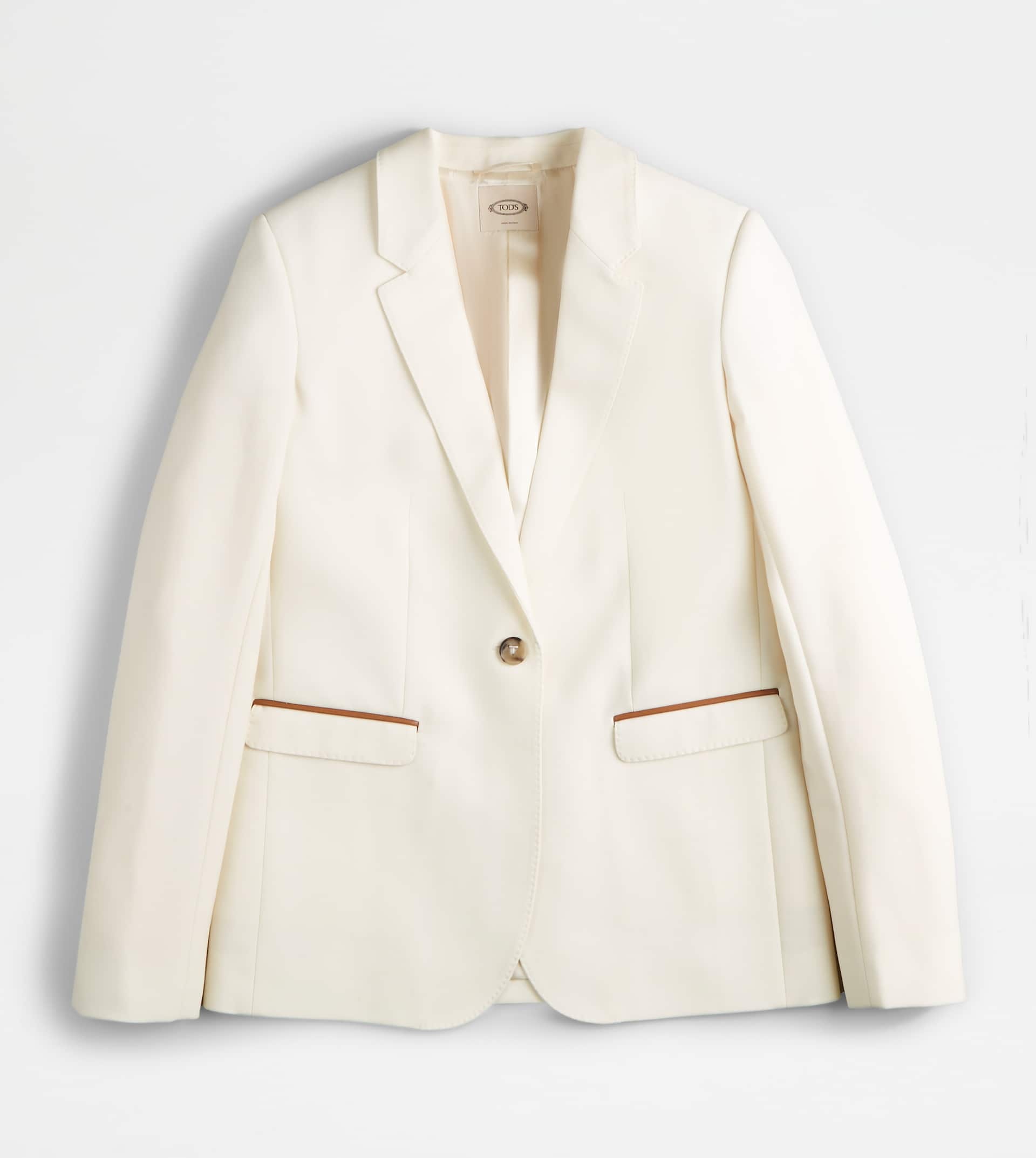 BLAZER IN WOOL - WHITE - 1