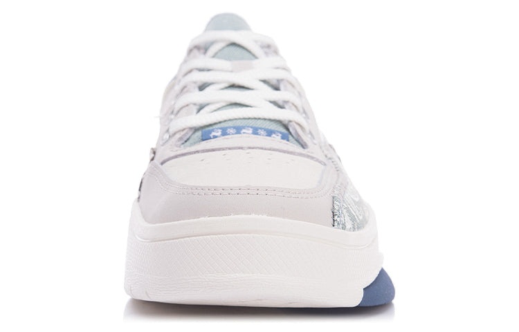 (WMNS) Li-Ning Weiwu Skate 'White Blue' AGCR214-2 - 4